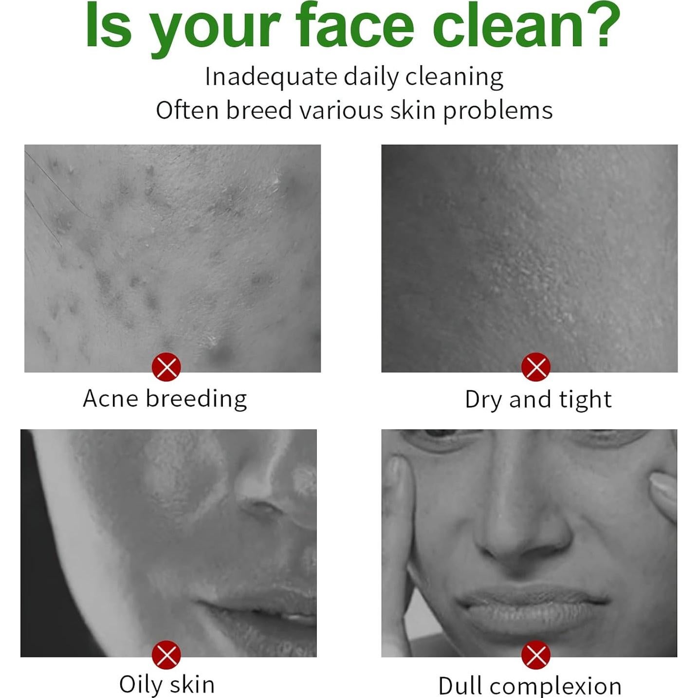 Mascarilla Facial de Barro de Té Verde Ursoulney - 2 PCS