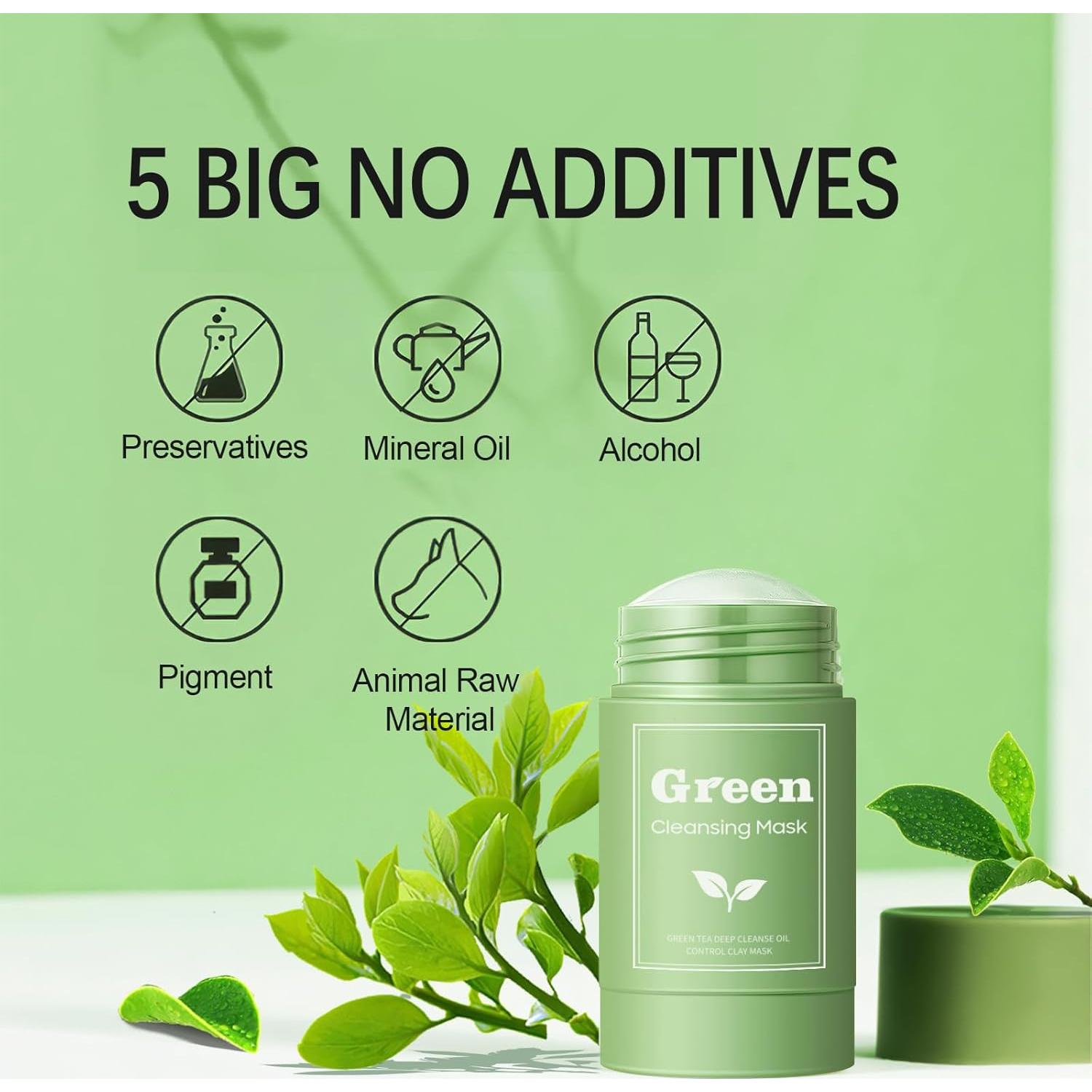 Mascarilla Facial de Barro de Té Verde Ursoulney - 2 PCS