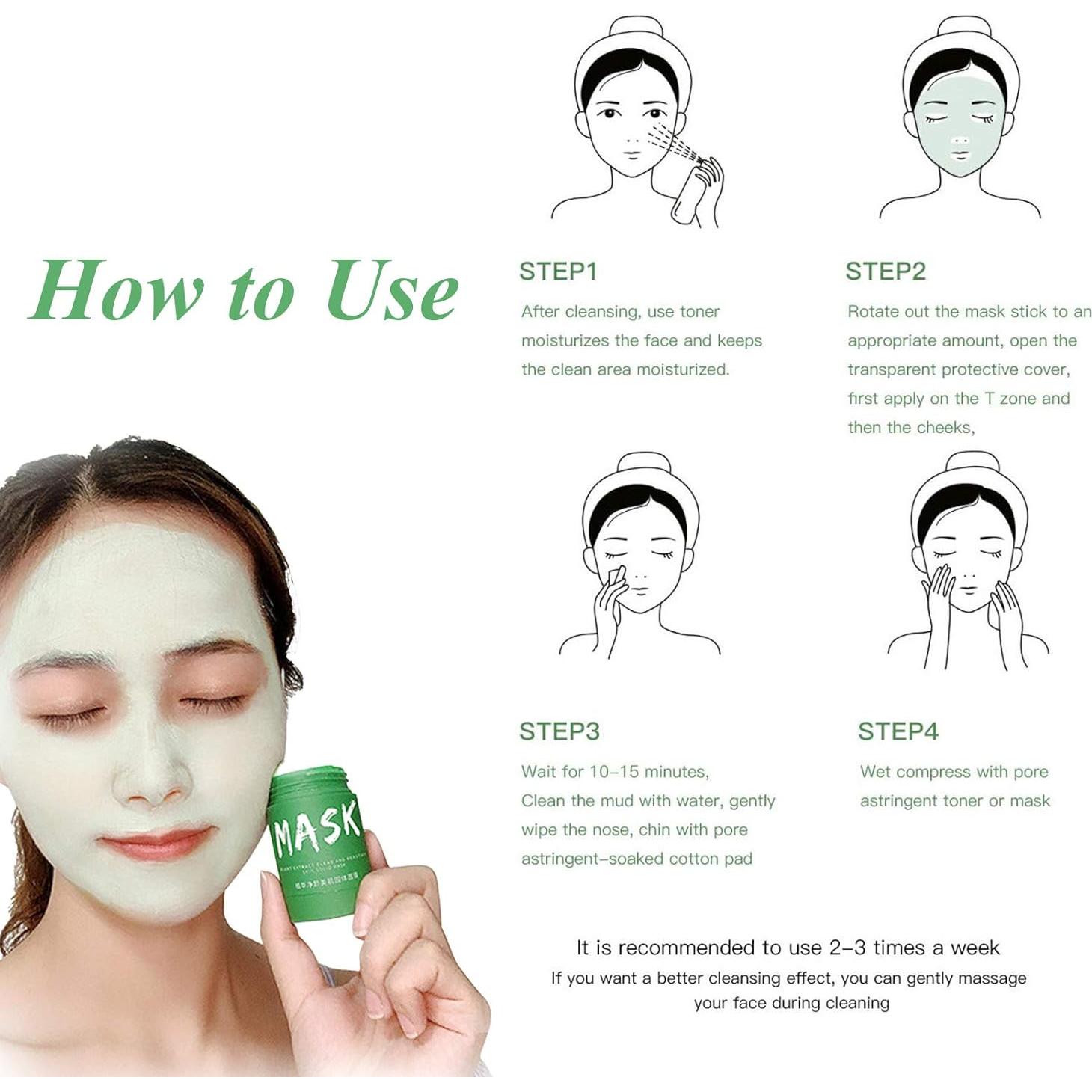 Mascarilla Facial Purificante de Arcilla de Té Verde 90g