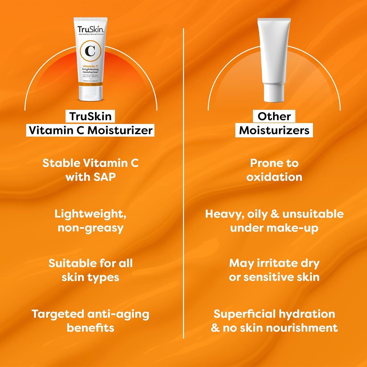 Crema Facial Hidratante Vitamina C TruSkin 118 ml - Antienvejecimiento