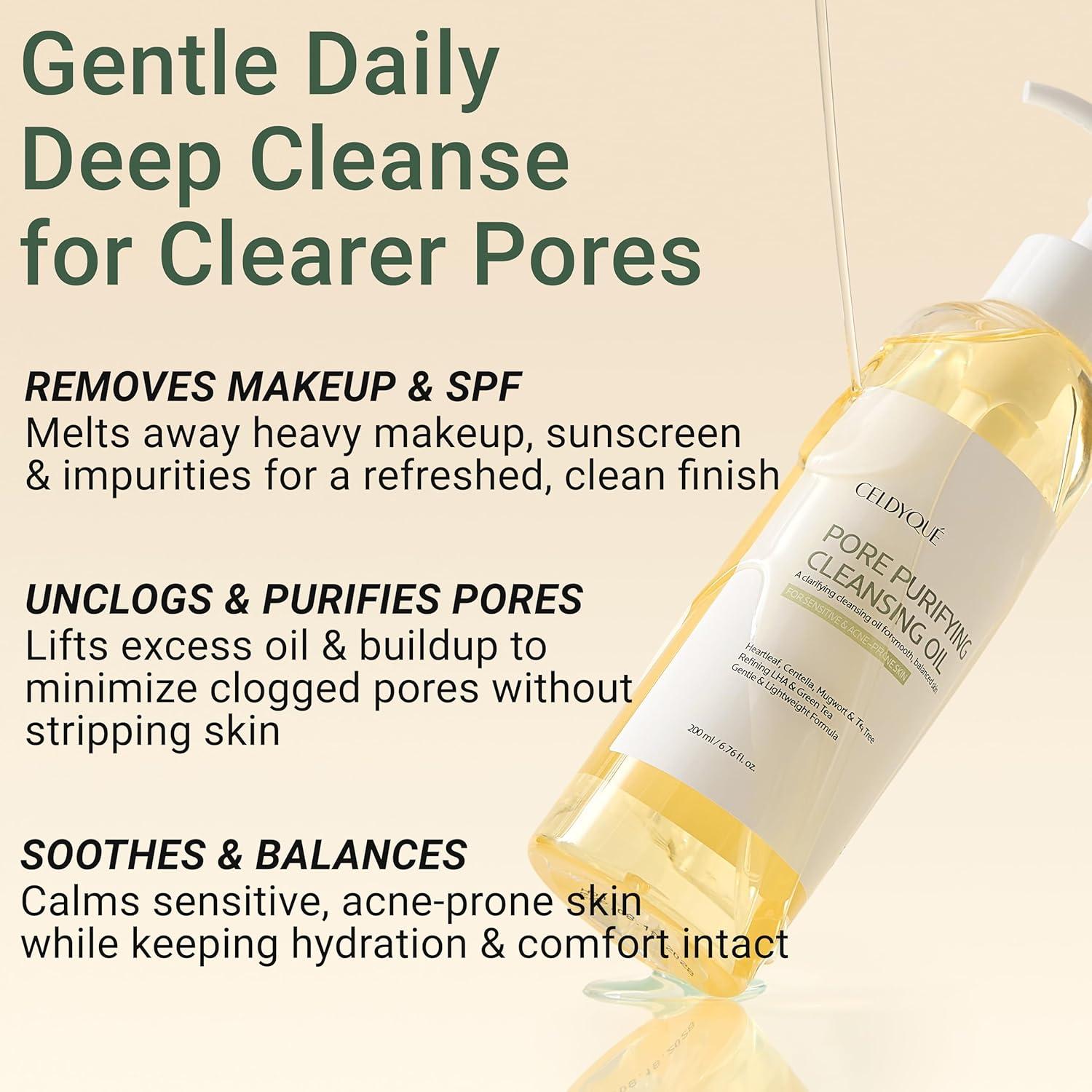 Limpiador Facial Coreano BLUHWA 200 ml - Aceite a Leche Purificante