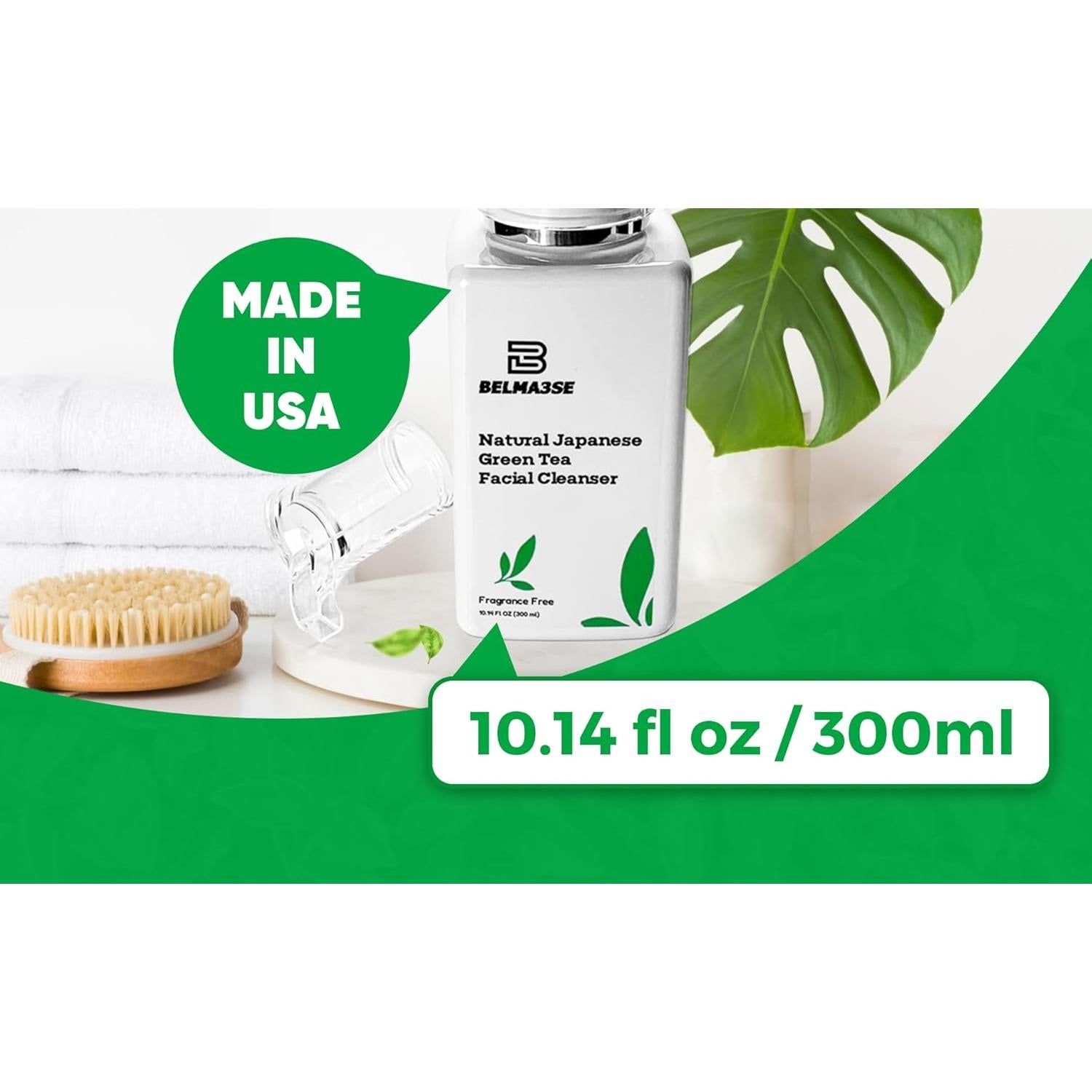 Limpiador Facial de Té Verde Japonés Belma3se 300ml Sin Sulfatos