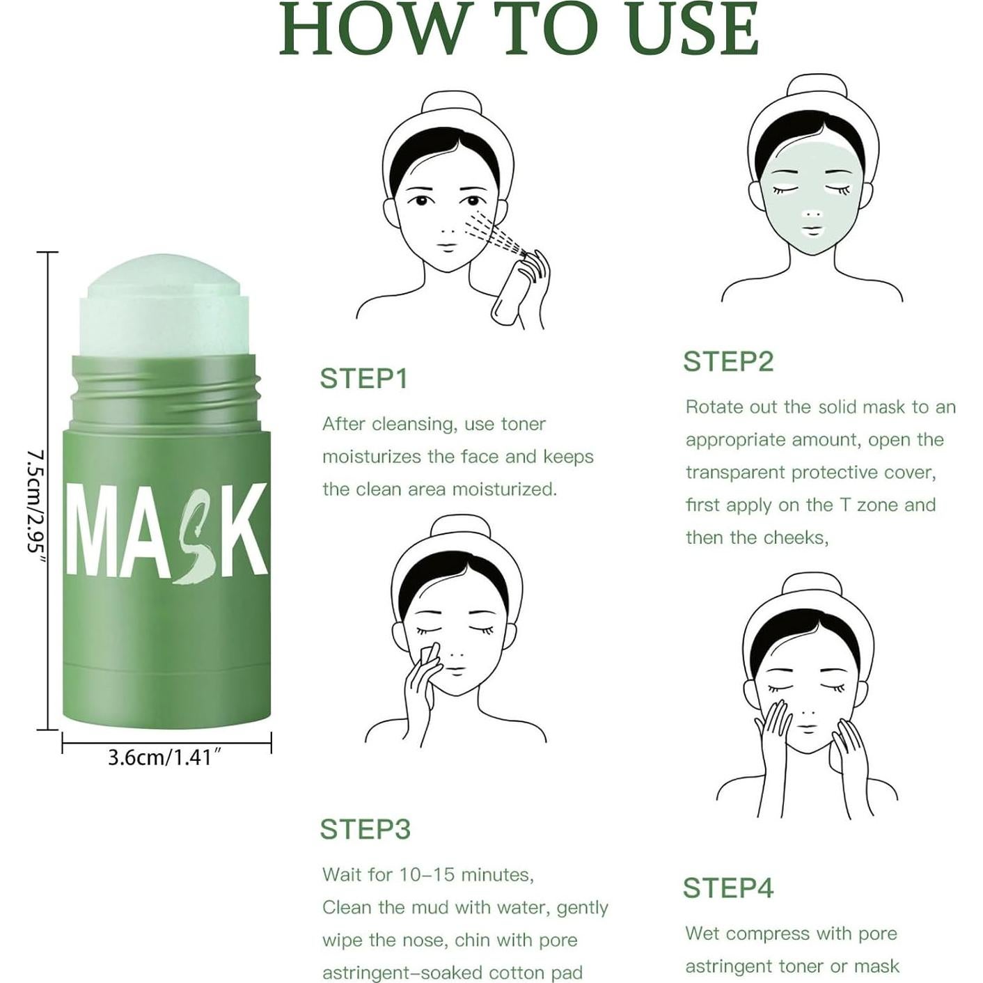 Mascarilla de Arcilla Purificante Diystar de Té Verde 1PCS