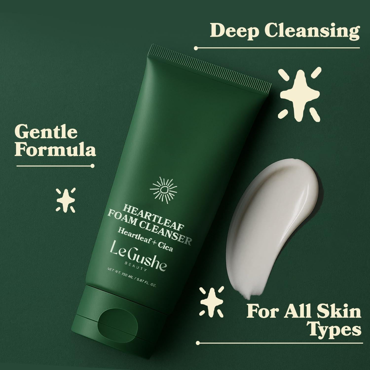 Limpiador Facial Espumoso LE GUSHE 150 ml - Cica y Ácido Hialurónico