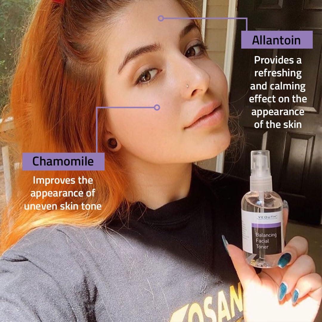 Tónico Hidratante Facial YEOUTH 100 ml con Manzanilla y Alantoína