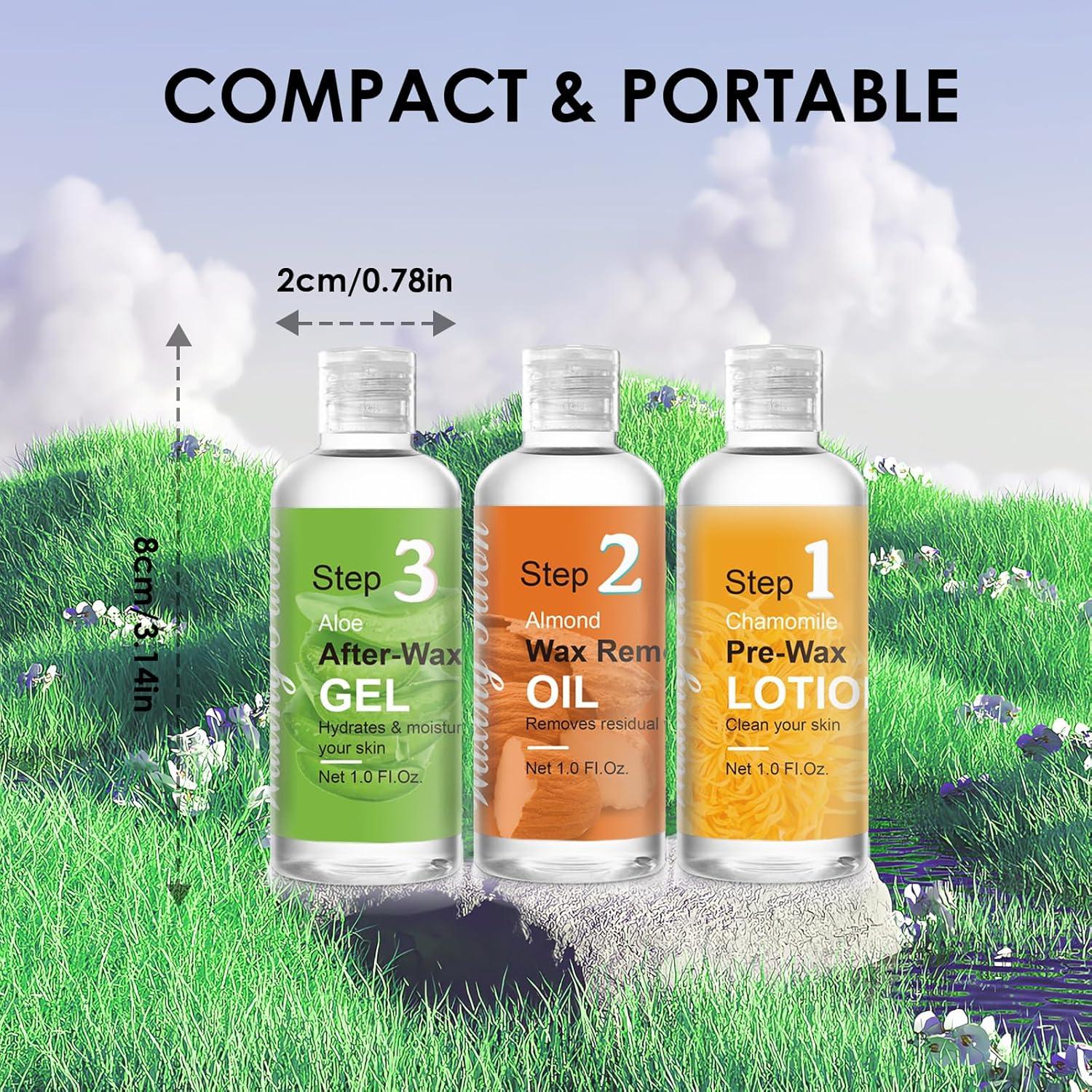 Kit de Cuidado de Piel Pre y Post Depilación VUEYAA - 3 Botellas