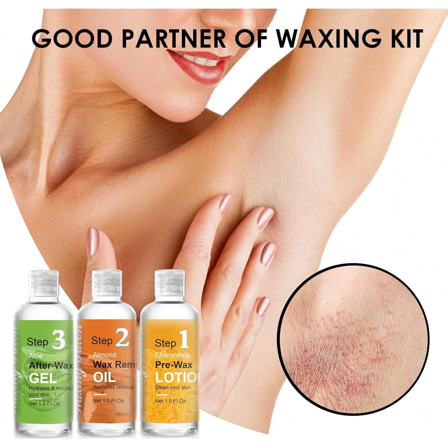 Kit de Cuidado de Piel Pre y Post Depilación VUEYAA - 3 Botellas