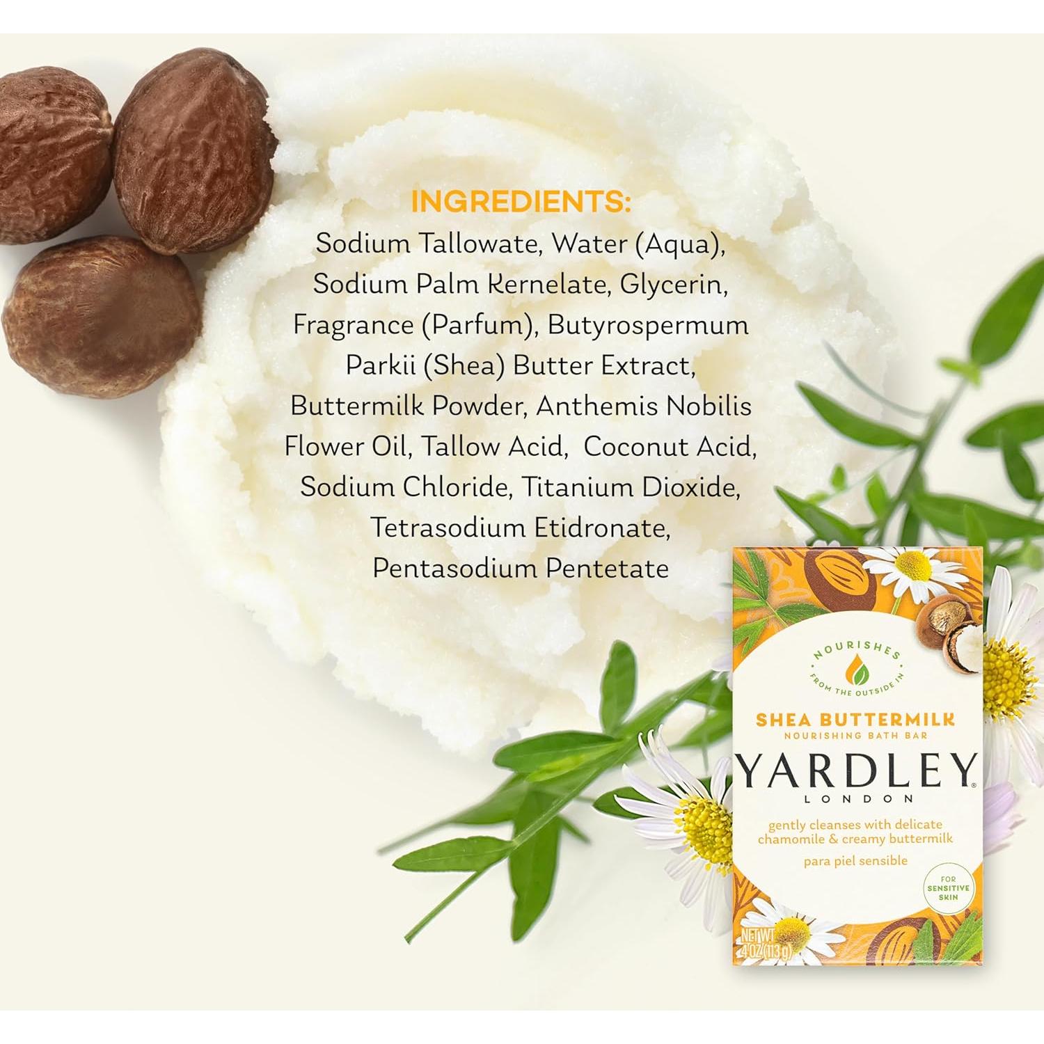 Jabón de Baño Nutritivo Yardley London Manteca de Karité 120g