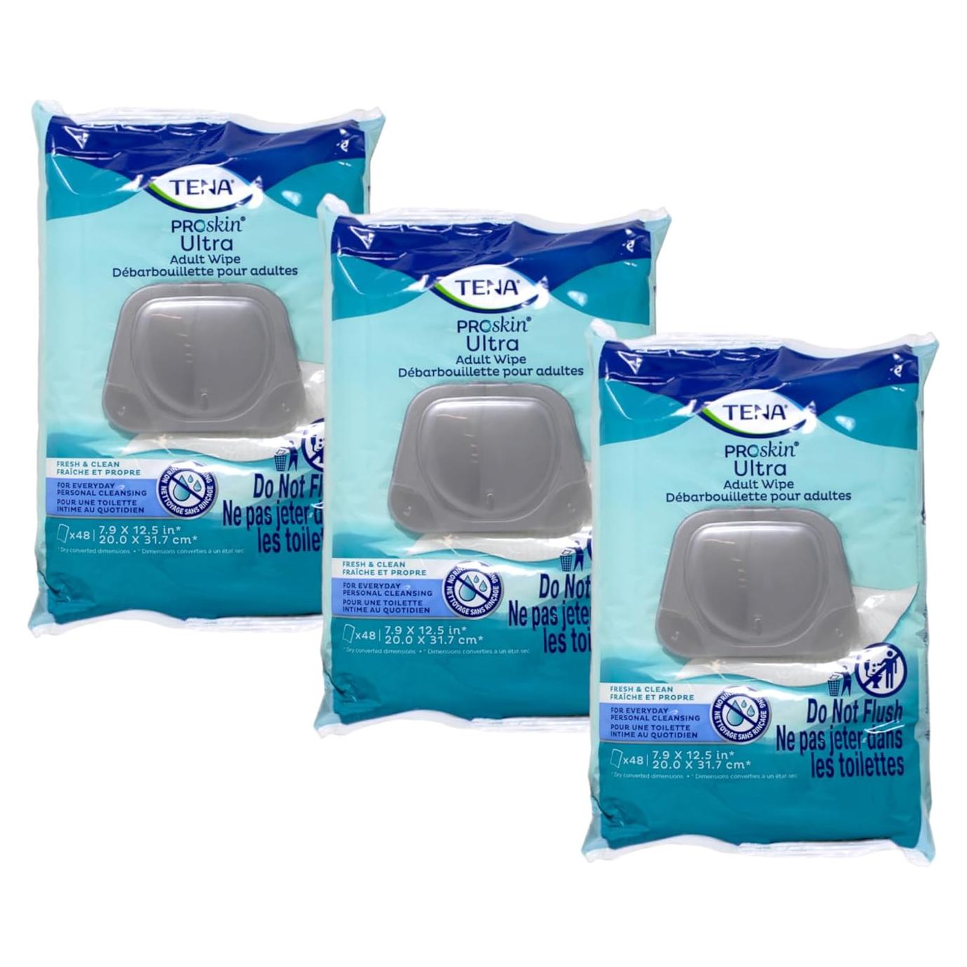 Toallitas para Incontinencia Tena Skincare 48 Unidades x3