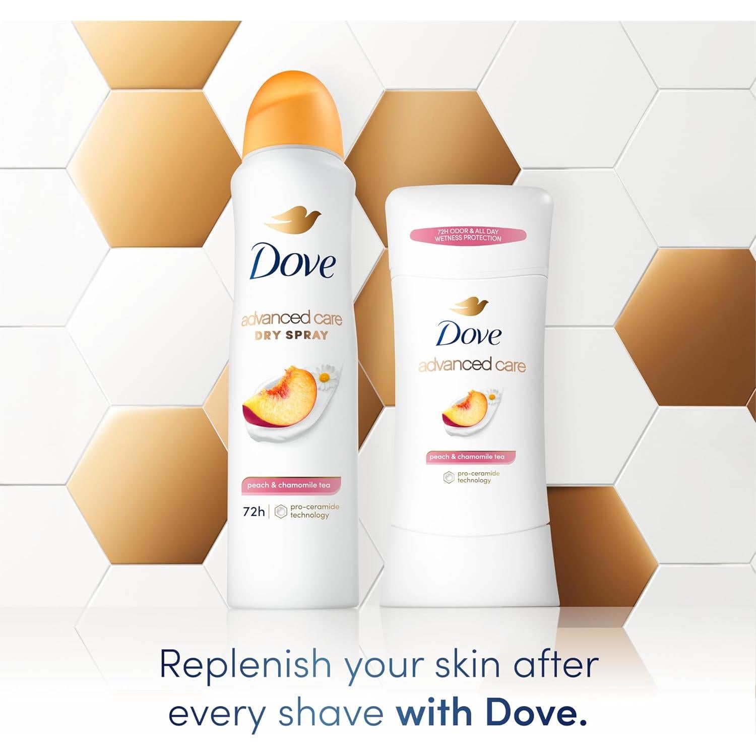 Desodorante Antitranspirante Dove 3x Pro Ceramida Durazno 425g