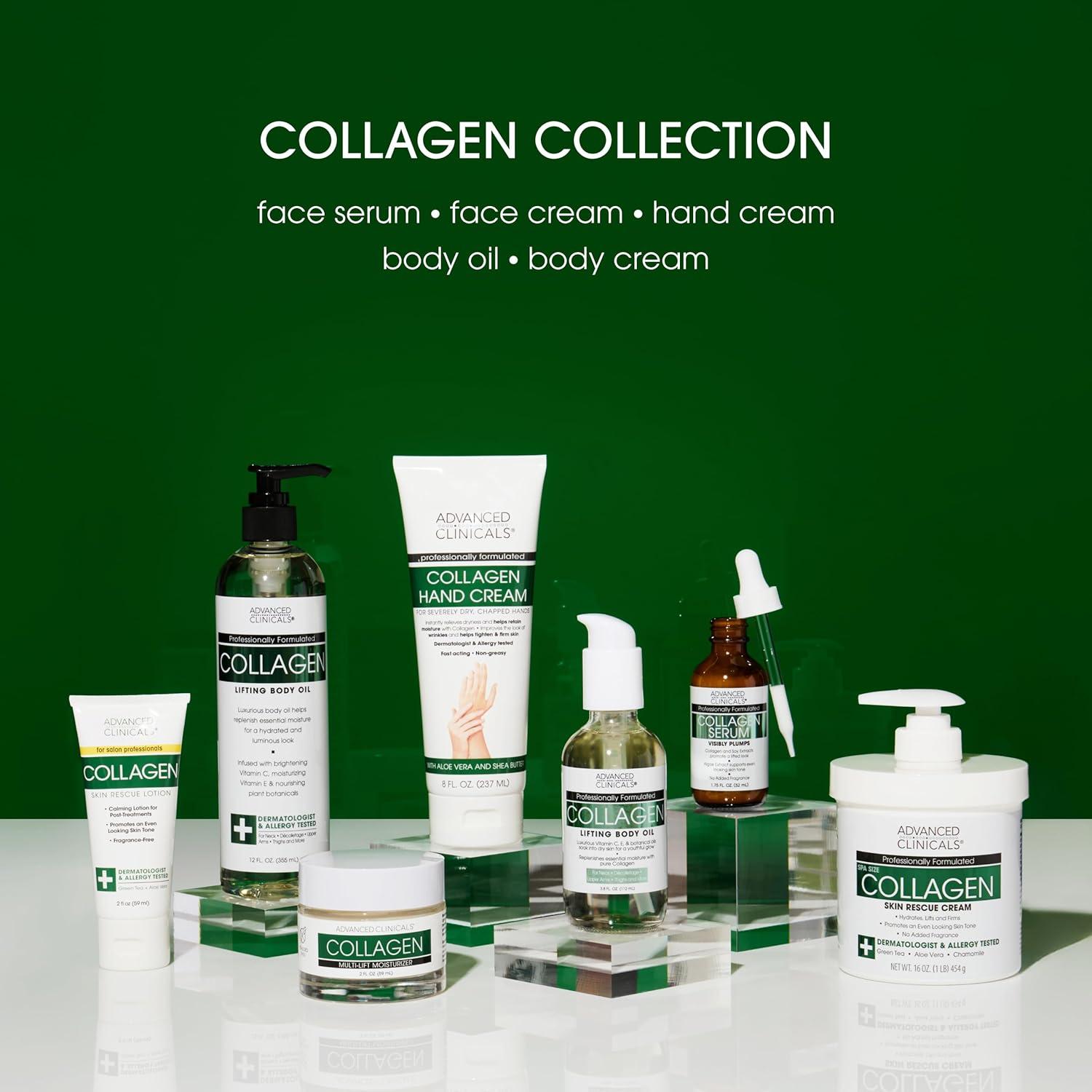 Crema de Colágeno Avanzada para Cuerpo y Cara 453.6g - Advanced Clinicals