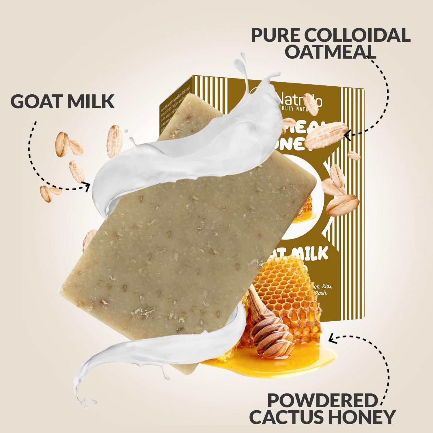 Jabón Natural de Leche de Cabra Natrulo con Miel y Avena 113g