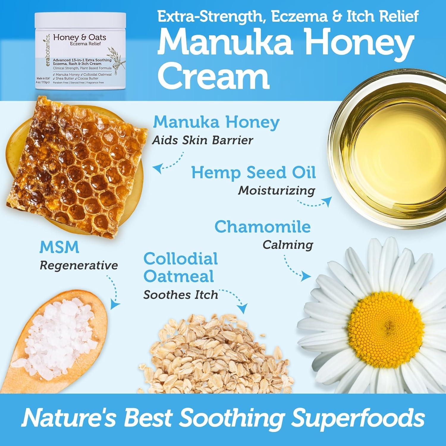 Crema para Eczema Era Organics con Miel de Manuka 113g