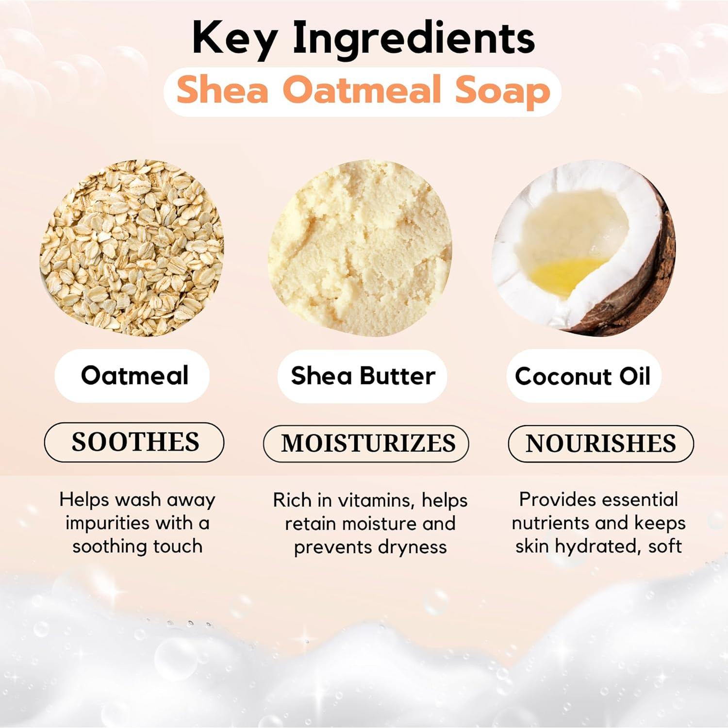 Jabón Natural de Avena ECO ROOTS - Hidratante 340g - 3 Pack