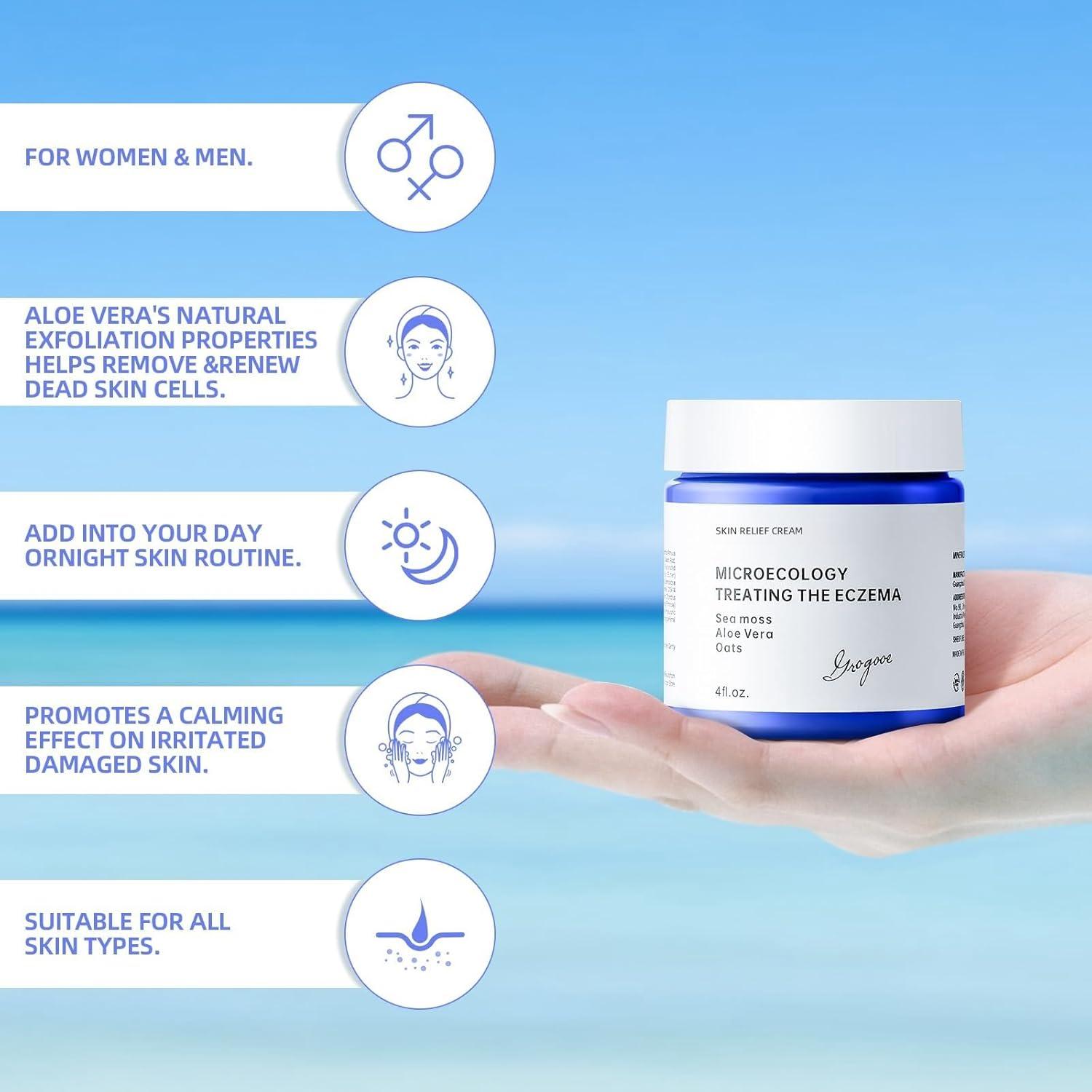 Crema Natural Calmante para Eccema Crogooe 118 ml con Aloe Vera