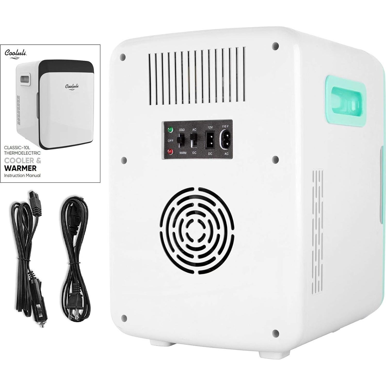 Cooluli Nevera Mini 10L Turquesa - Enfriador y Calentador