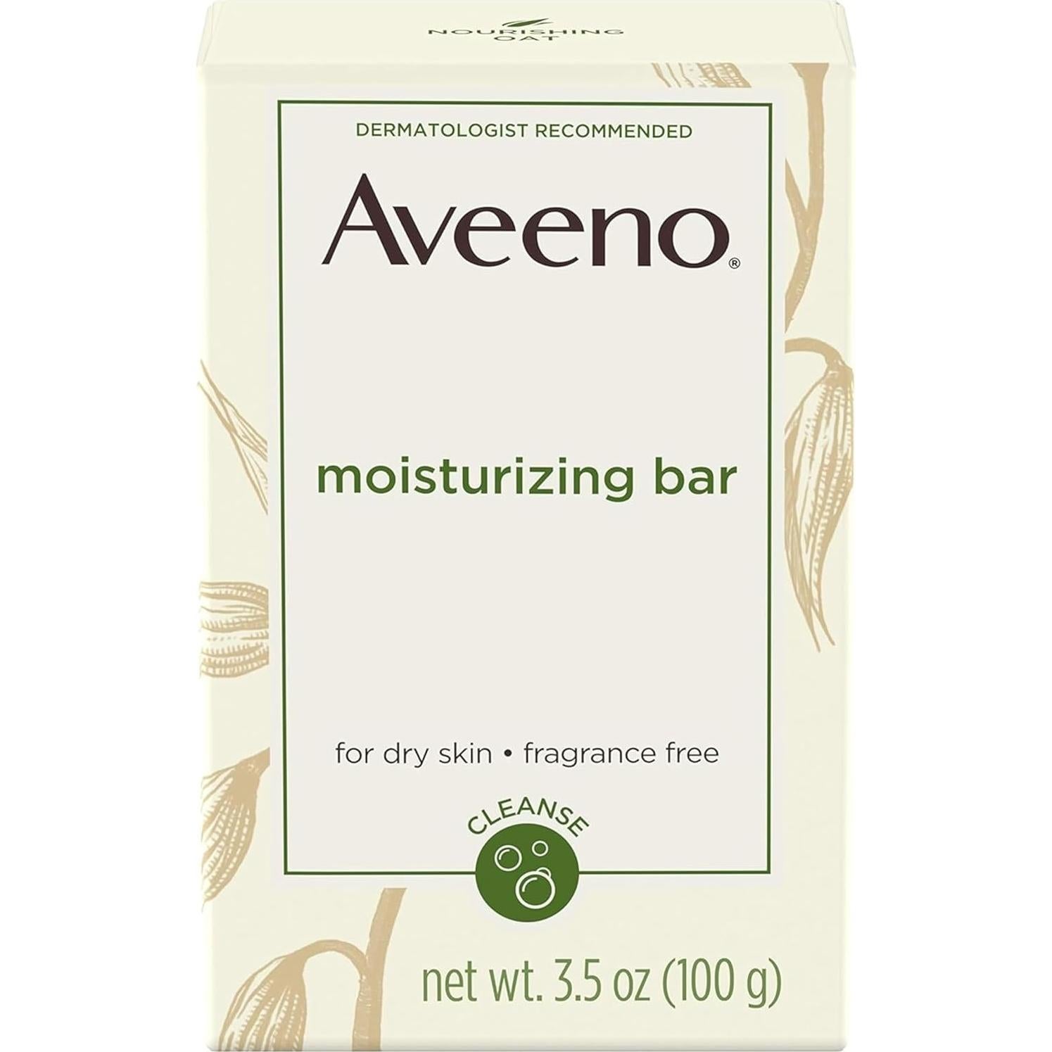 Jabón Hidratante Aveeno 99 g - Paquete de 6 Barras