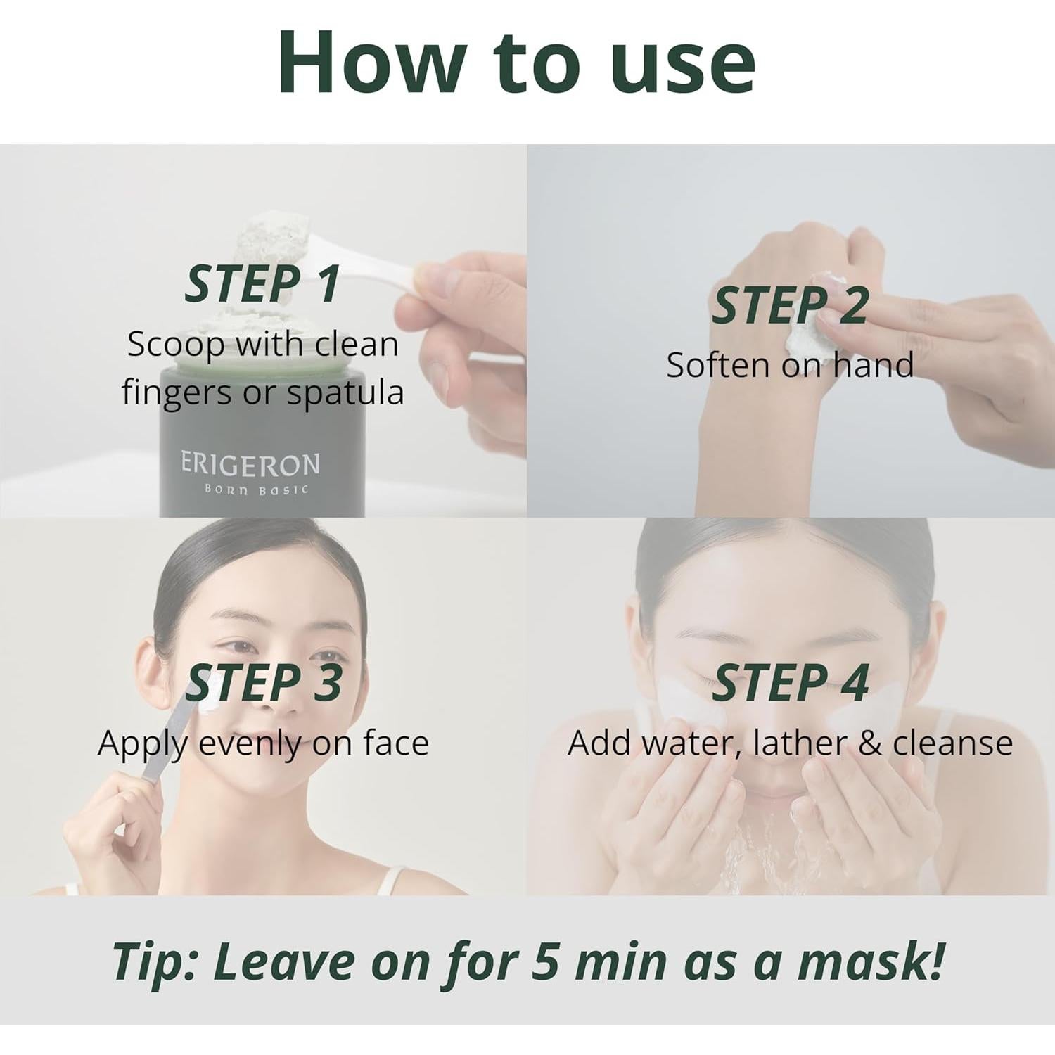 Bálsamo Limpiador Facial ERIGERON 100 ml - Avena y Té Verde