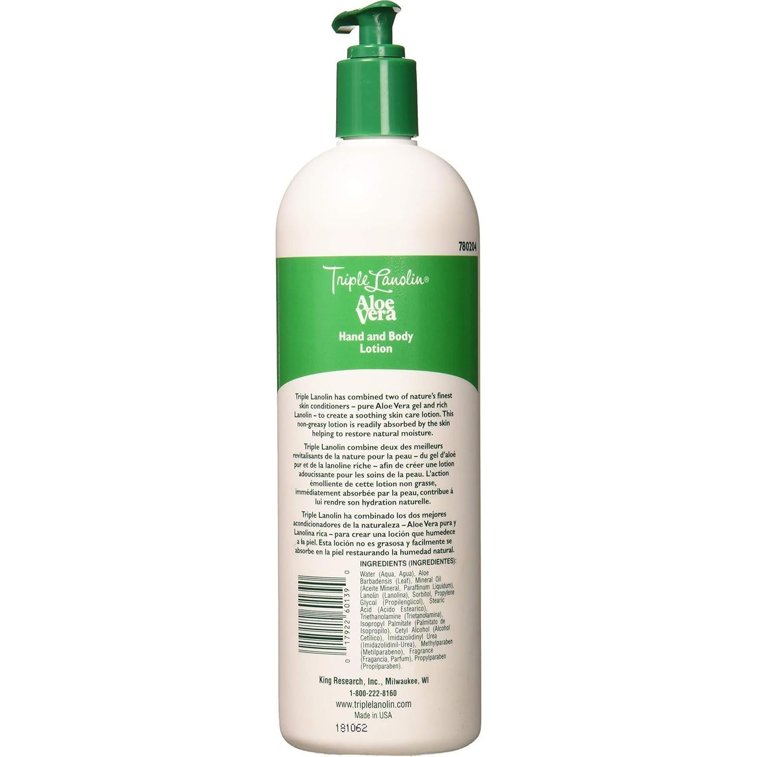 Loción Hidratante Aloe Vera 591 ml - Blue Co Brands