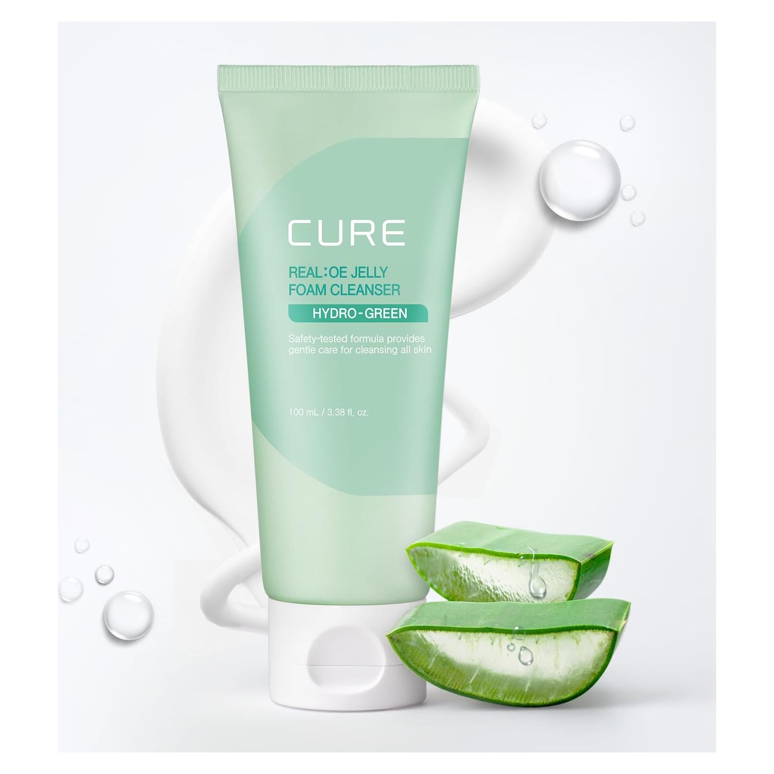 Limpiador Facial Espumoso Aloe Vera CURE 100 ml - Hidratante Suave