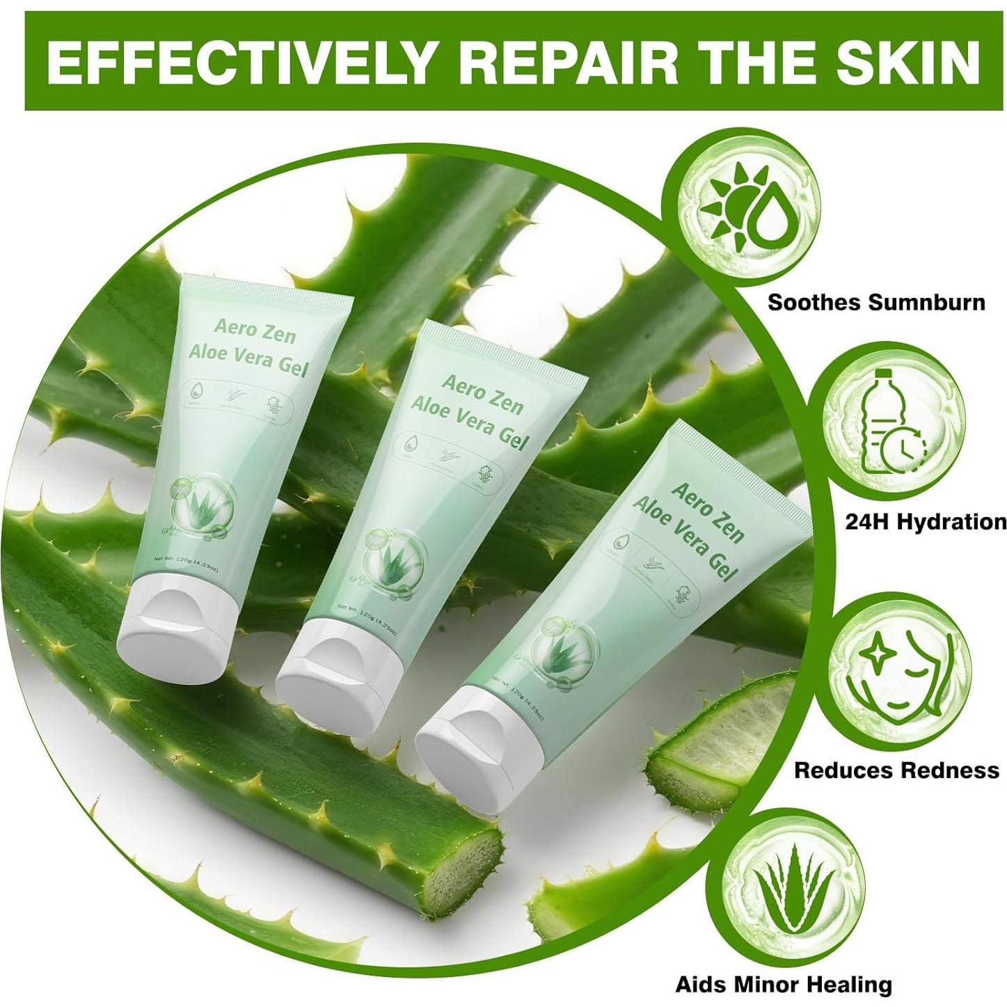 Gel de Aloe Vera 98% Aero Zen 154 ml Hidratante Natural