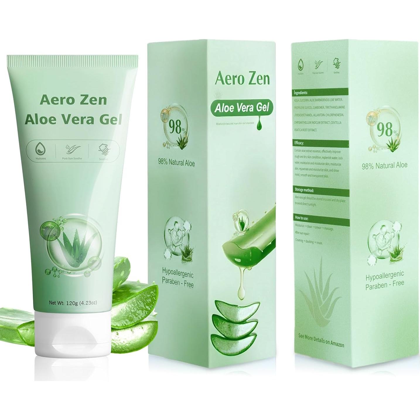 Gel de Aloe Vera 98% Aero Zen 154 ml Hidratante Natural