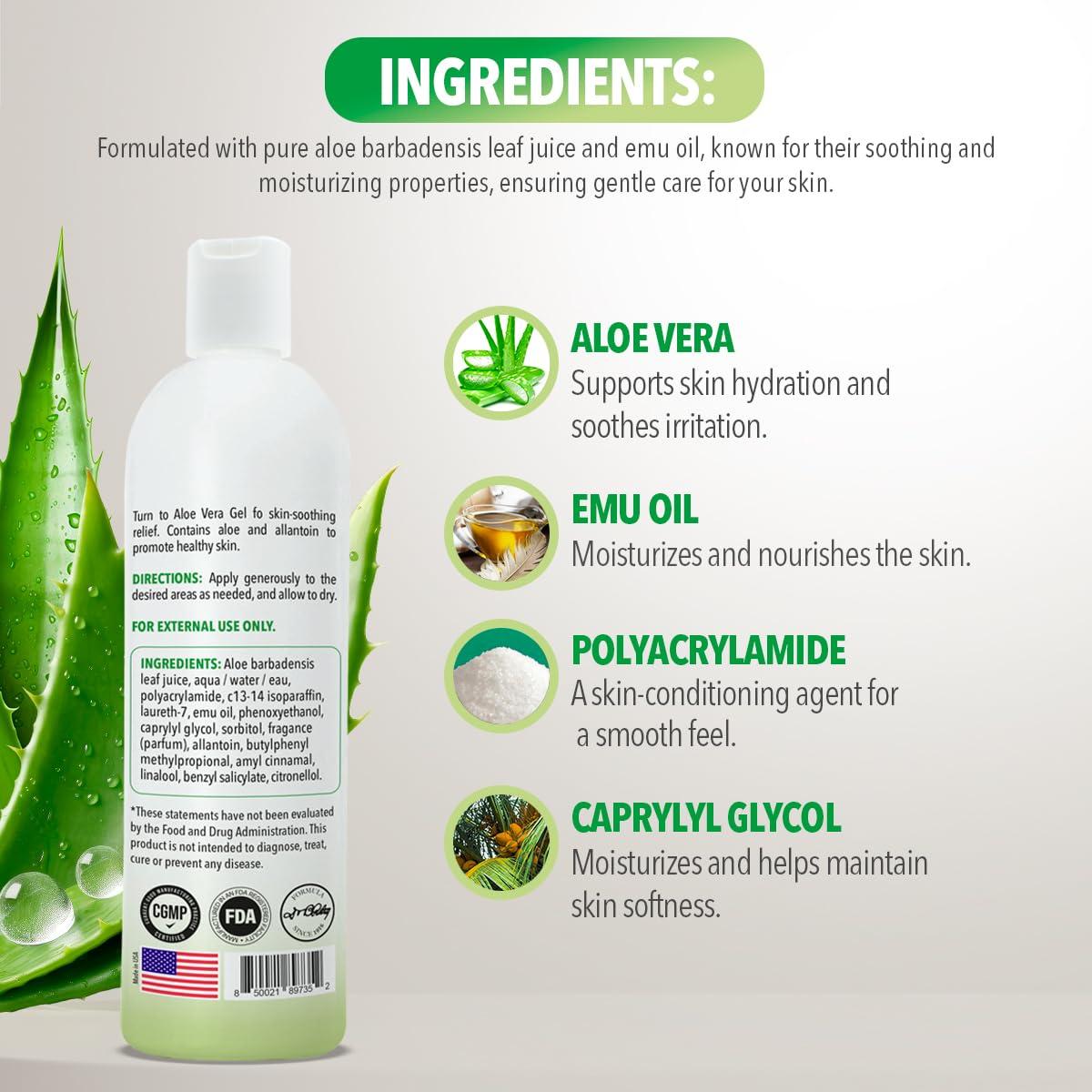 Gel de Aloe Vera Natural Dr. Robaina 340 g - Hidratante y Calmante