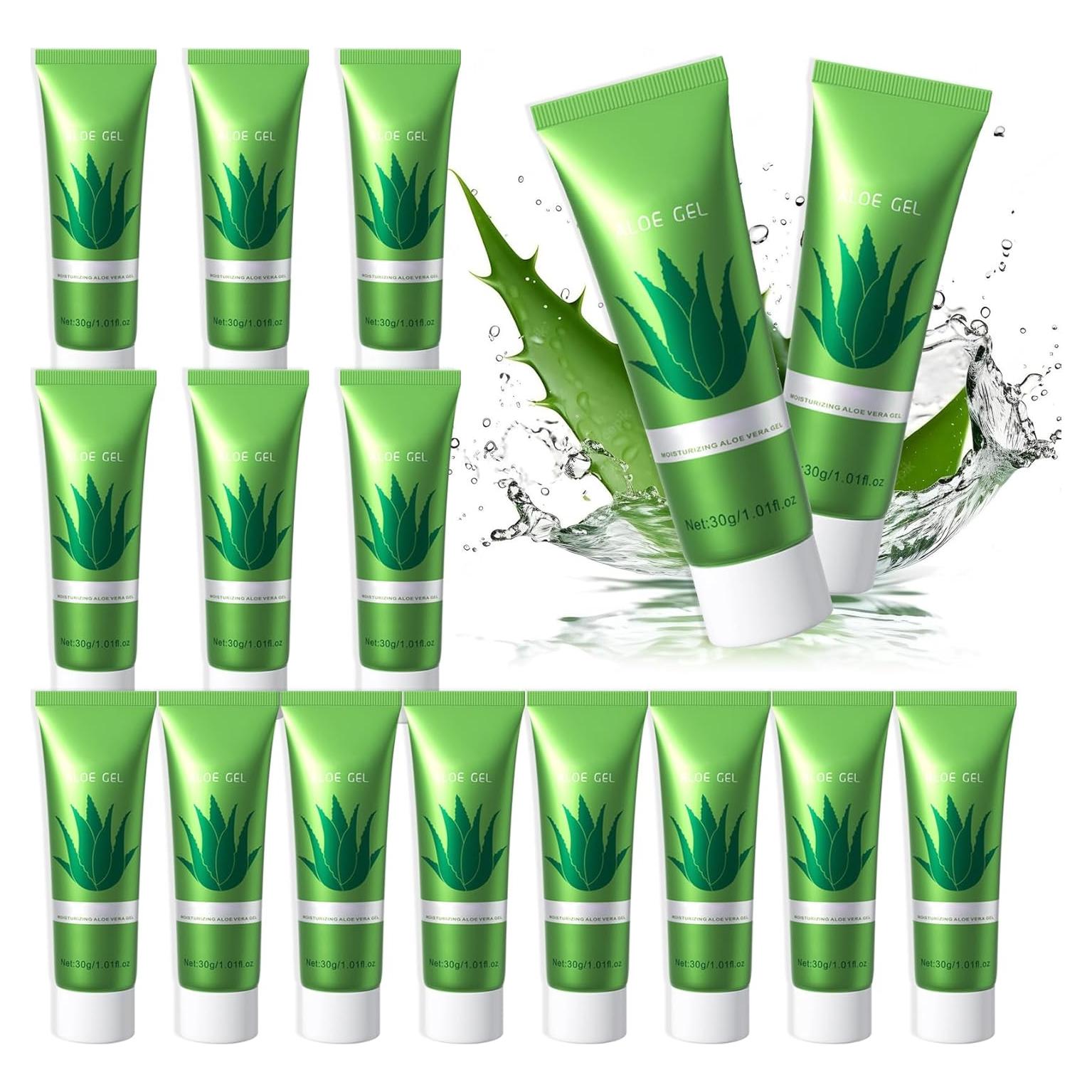 Set de 16 Gel de Aloe Vera Orgánico 30g - Hidratante Facial y Corporal