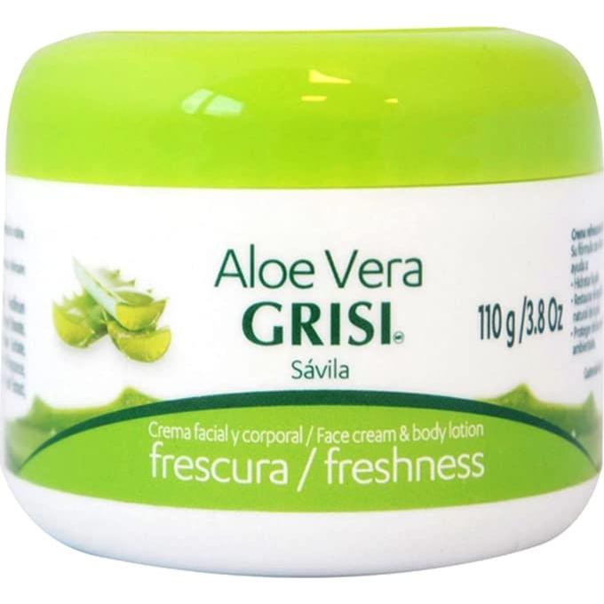 Crema Facial y Loción Corporal Aloe Vera Grisi 107g (Paquete de 2)