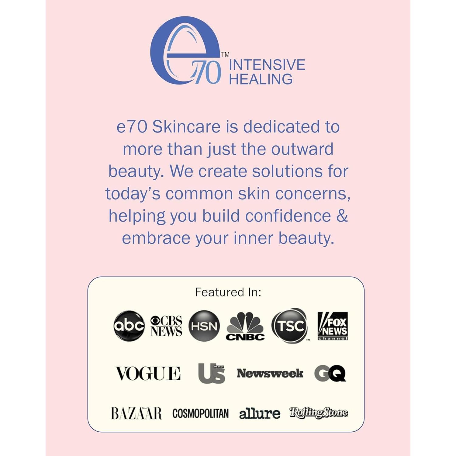 Crema Hidratante Facial e70 para Rosácea - Paquete de 2