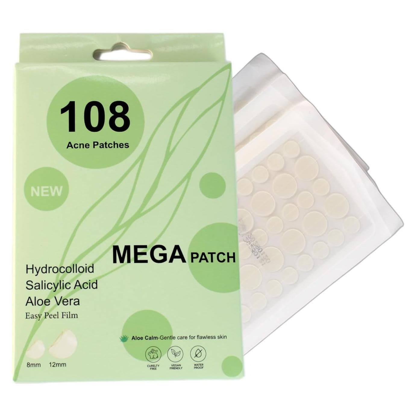 Parche para Acné Mega Patch Aloe Vera 108 unidades 8x12mm