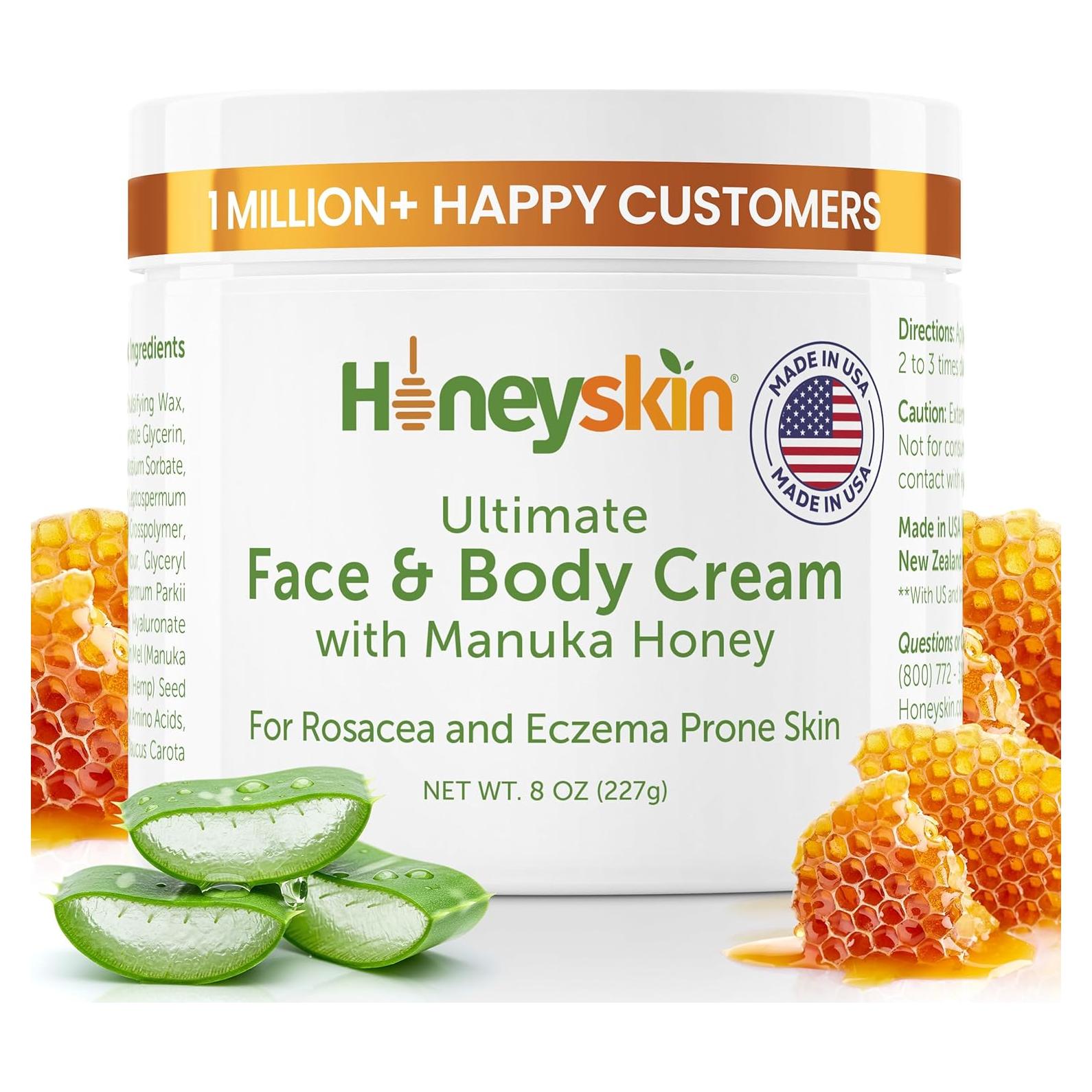 Hidratante Facial y Crema Corporal Orgánica Miel de Manuka 226g