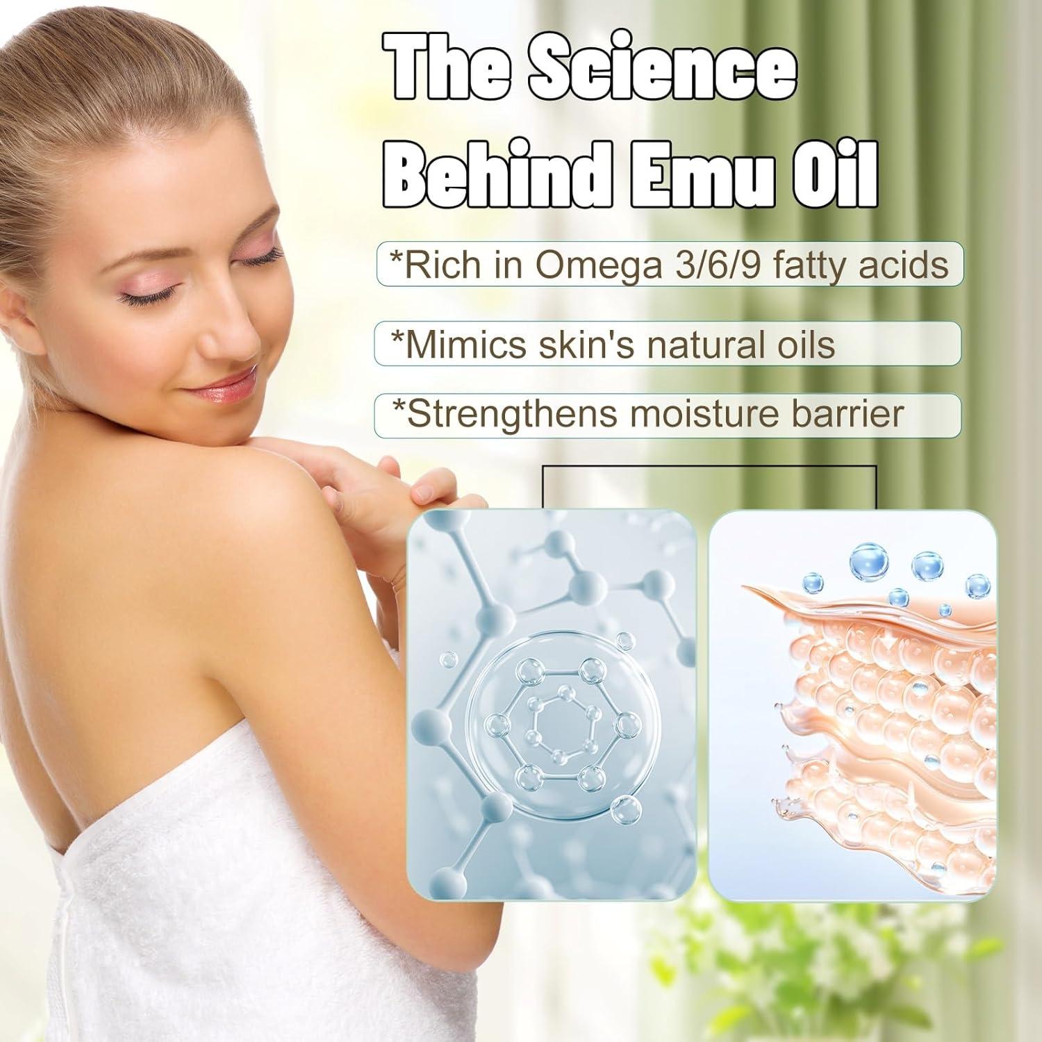 Aceite de Emú URZTUL 3 PCS: Rosa, Lavanda, Eucalipto Hidratante