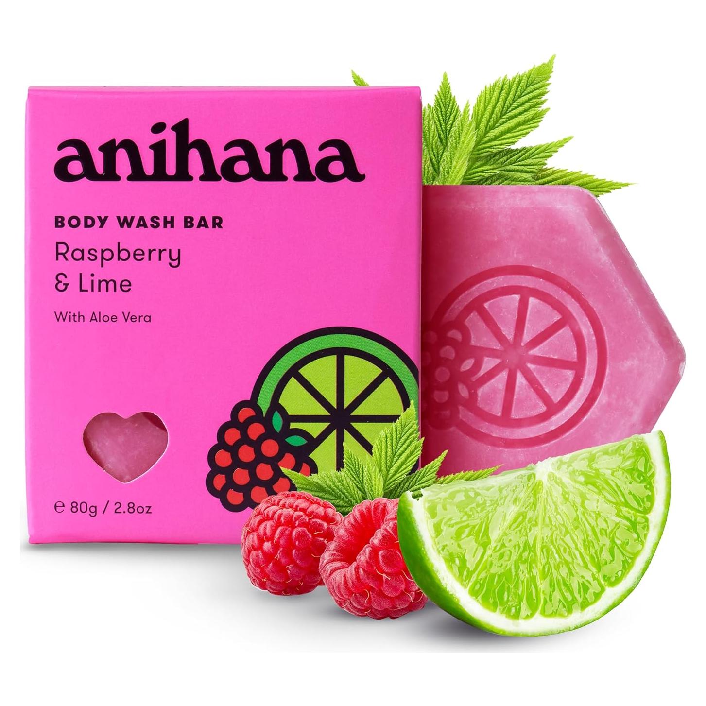 Jabón Corporal Hidratante Anihana 79.4g - Frambuesa y Lima