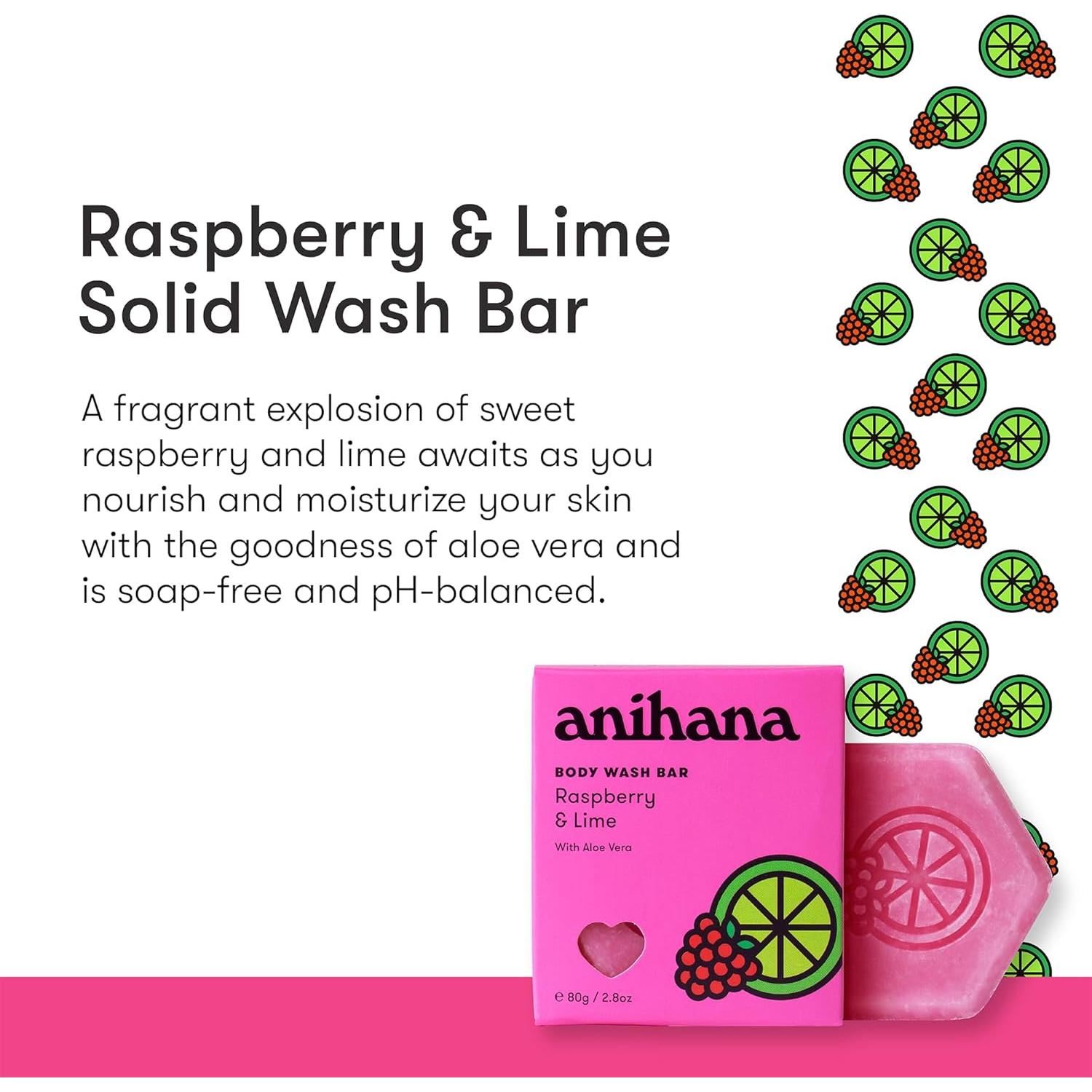 Jabón Corporal Hidratante Anihana 79.4g - Frambuesa y Lima