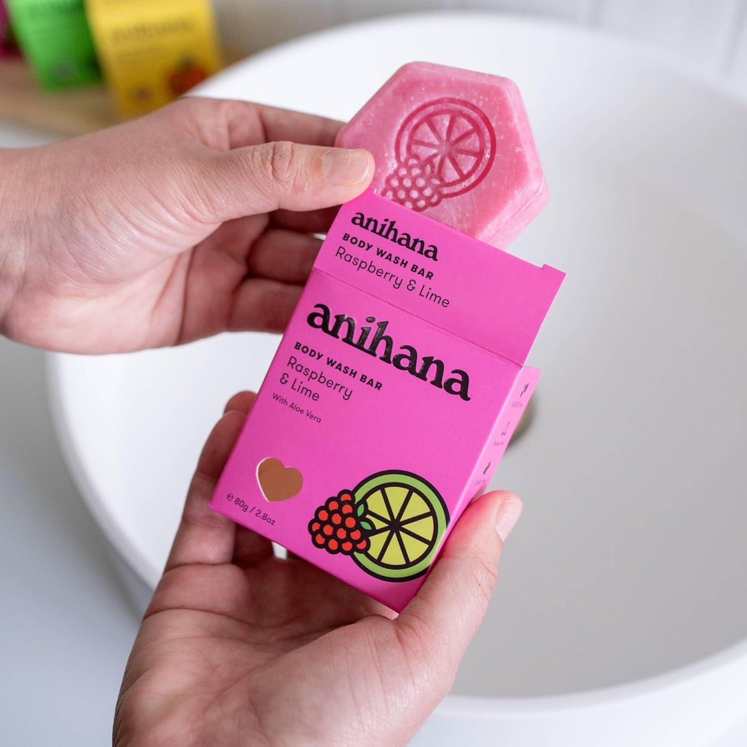 Jabón Corporal Hidratante Anihana 79.4g - Frambuesa y Lima