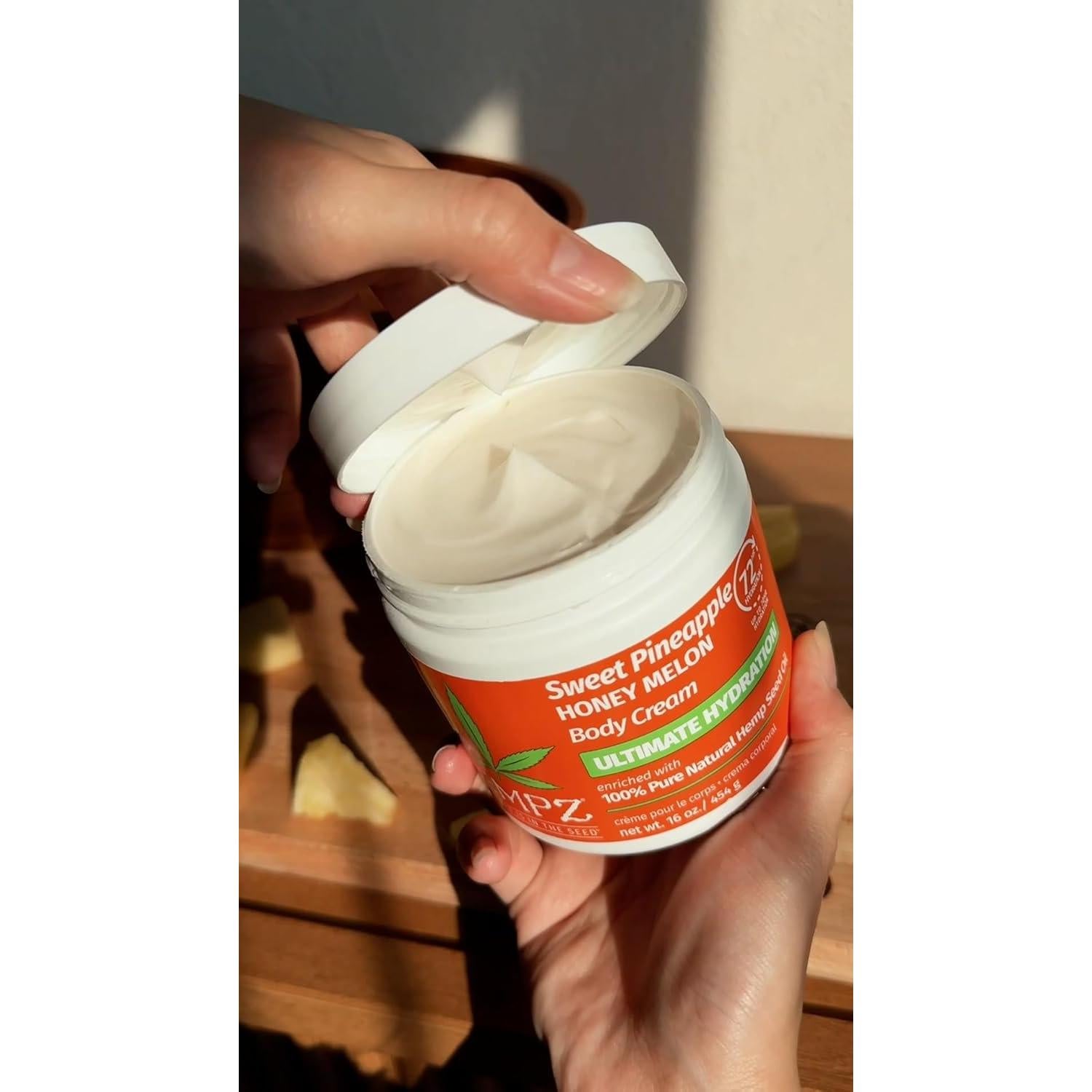 Crema Corporal Hempz Piña Dulce y Melón de Miel 454 g