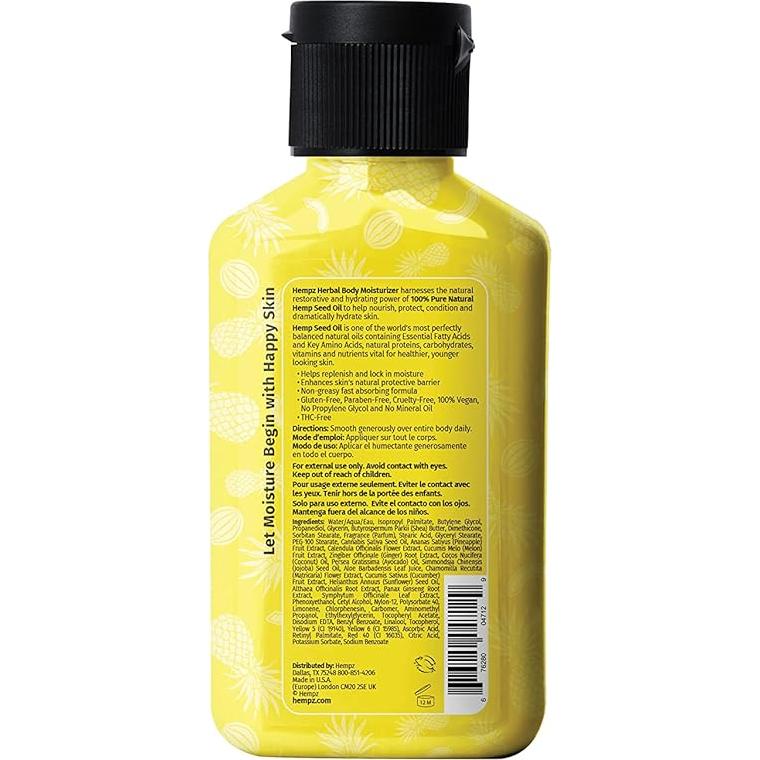 Crema Hidratante Herbal Hempz 63.5 g Piña Dulce y Melón