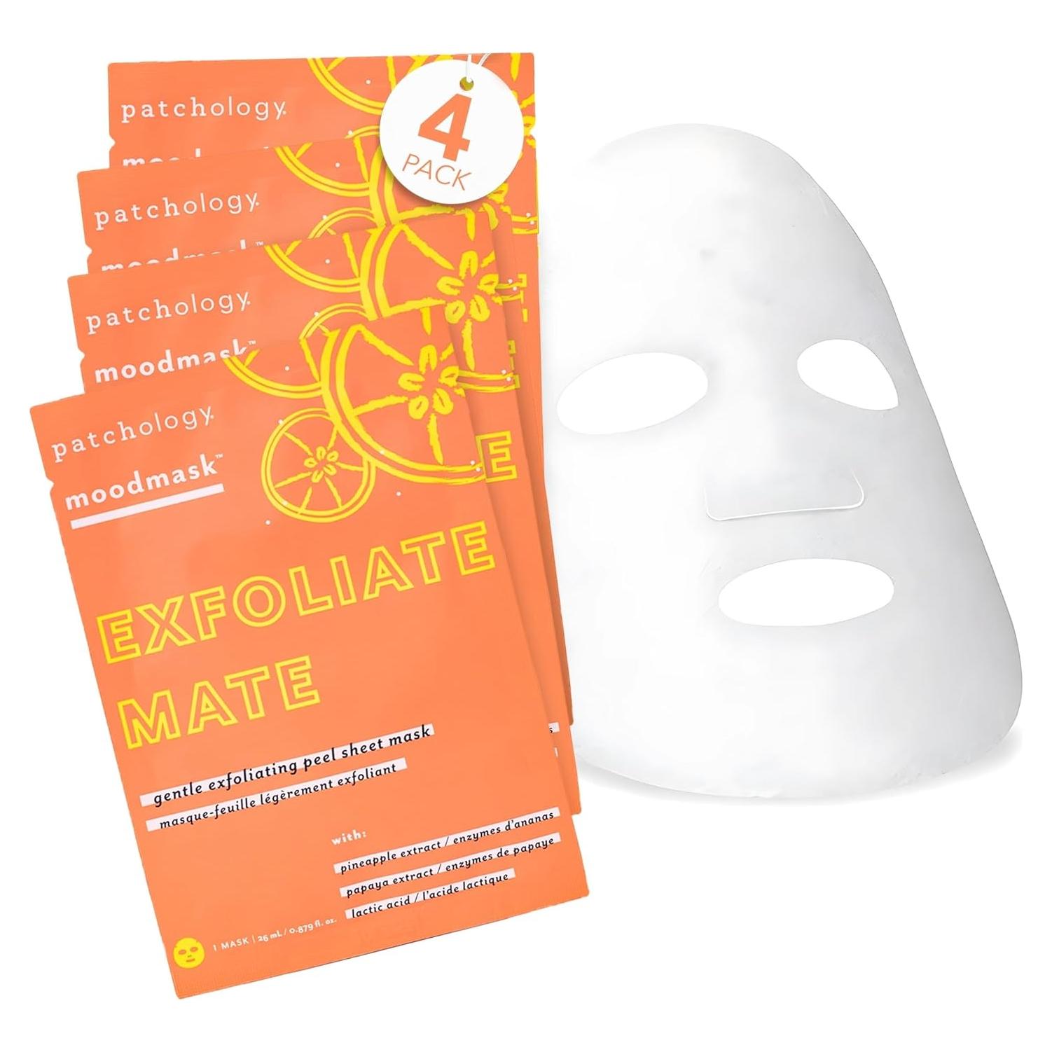 Mascarilla Facial Exfoliante Patchology con Papaya y Ácido Láctico - 4 Unidades