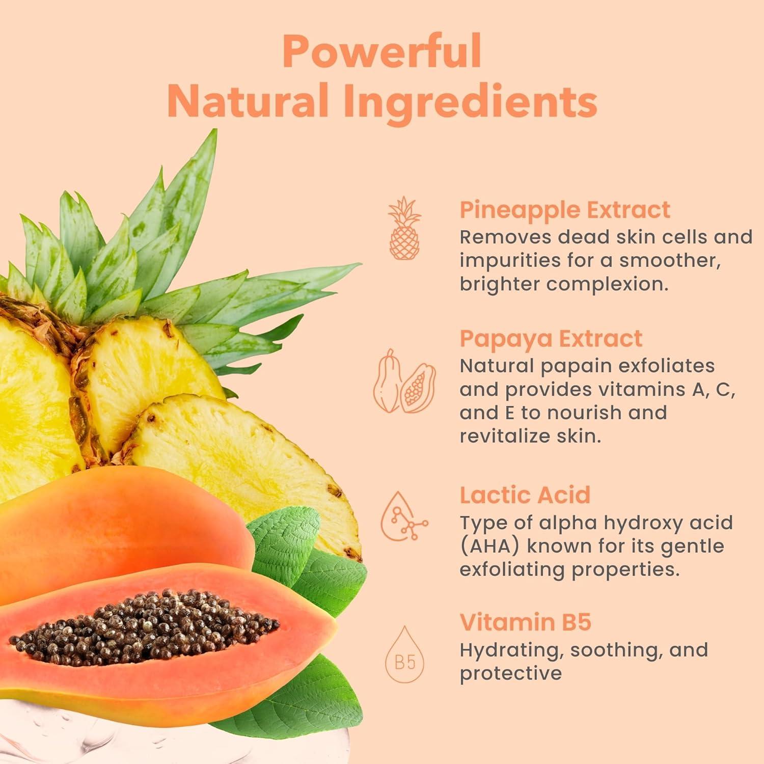 Mascarilla Facial Exfoliante Patchology con Papaya y Ácido Láctico - 4 Unidades