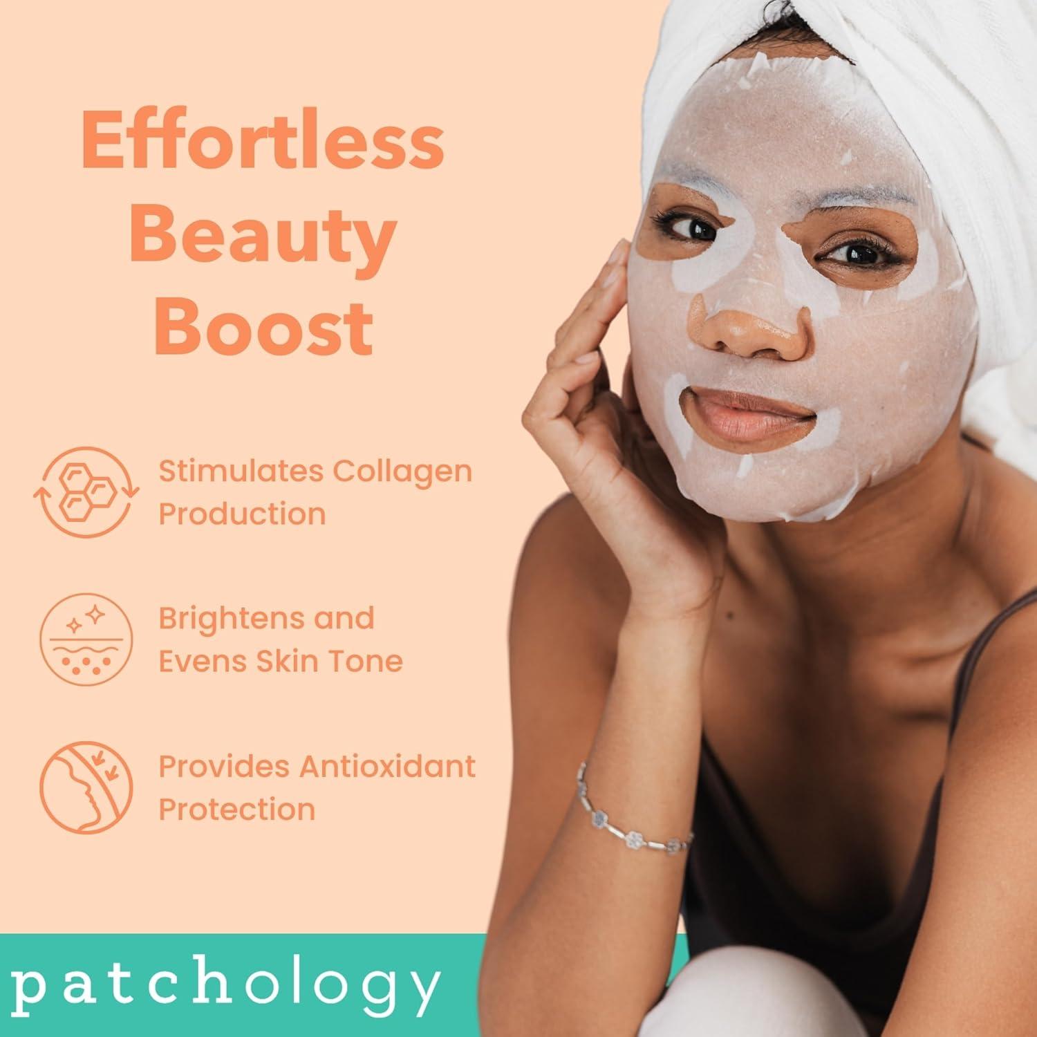 Mascarilla Facial Exfoliante Patchology con Papaya y Ácido Láctico - 4 Unidades