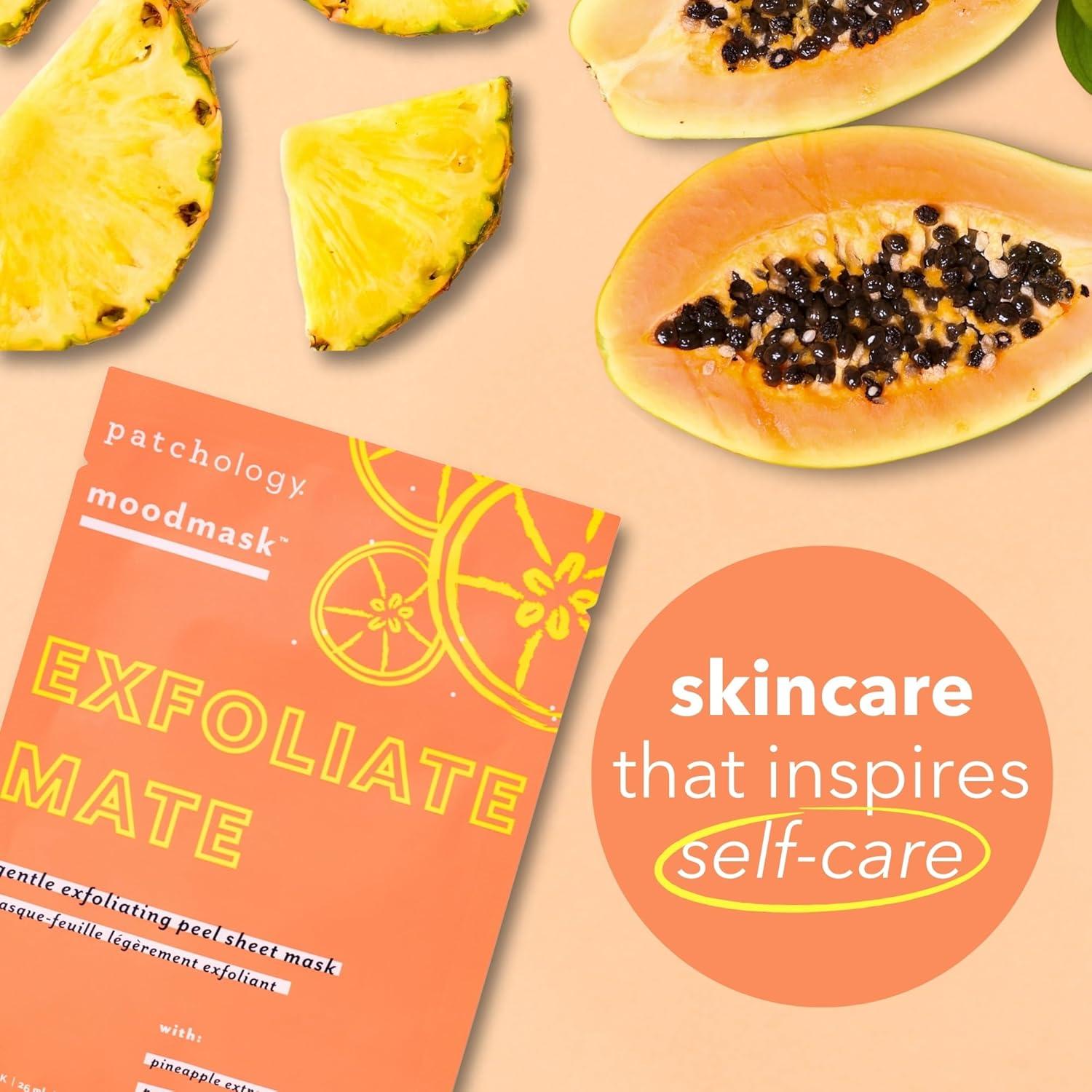 Mascarilla Facial Exfoliante Patchology con Papaya y Ácido Láctico - 4 Unidades