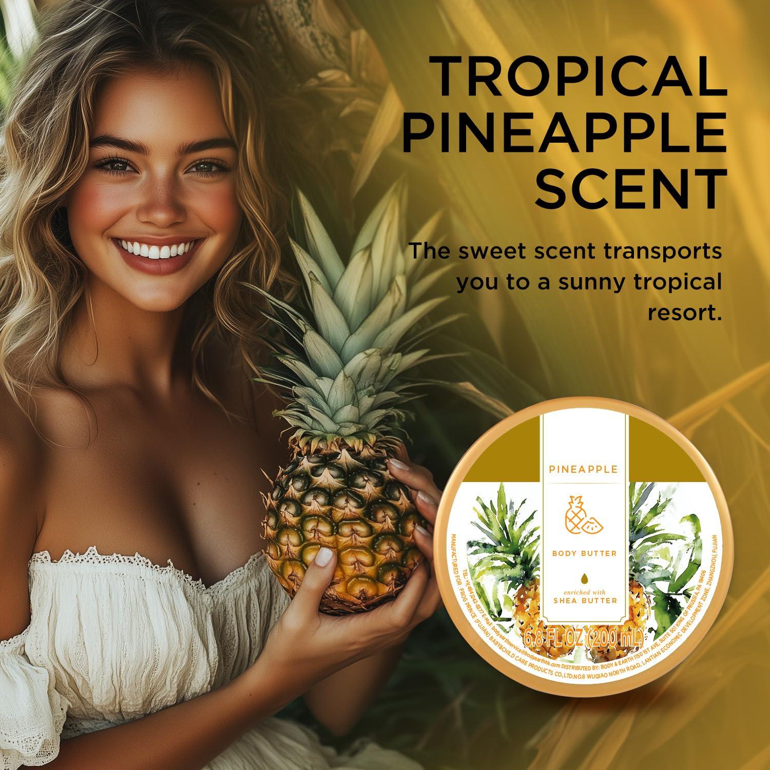 Manteca Corporal de Piña Princess Belle 200g Hidratante Natural