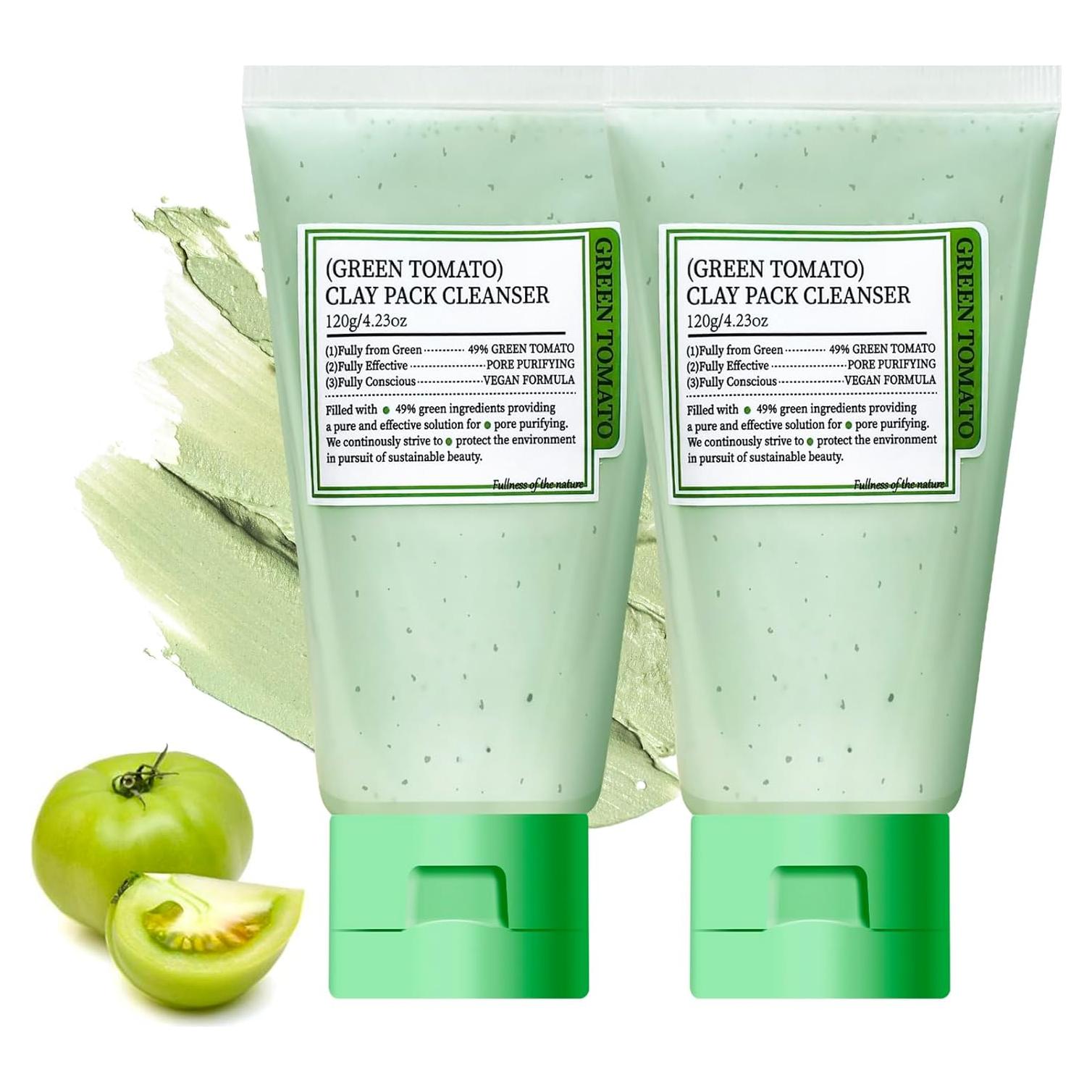 Mascarilla de Arcilla Tomate Verde 100g - Control Sebo y Poros