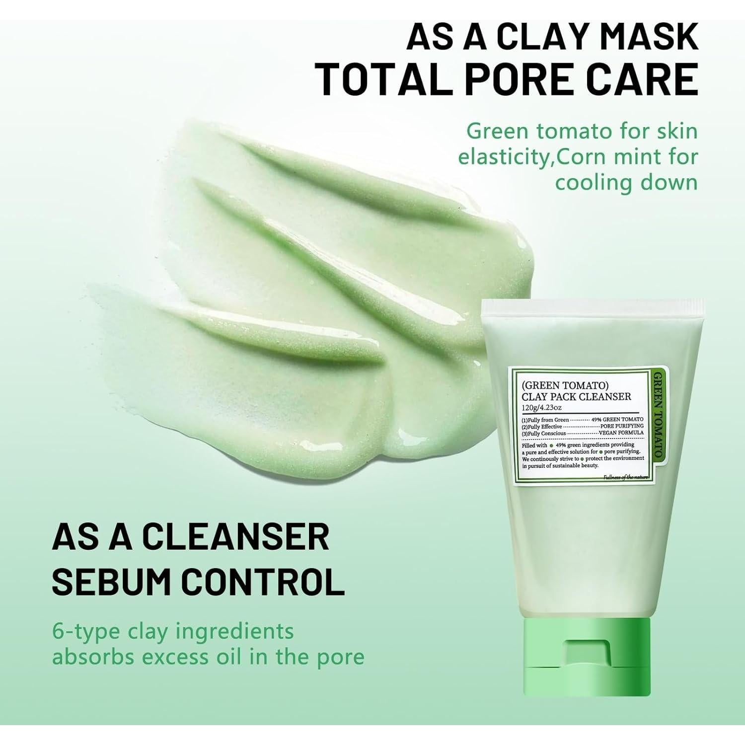 Mascarilla de Arcilla Tomate Verde 100g - Control Sebo y Poros