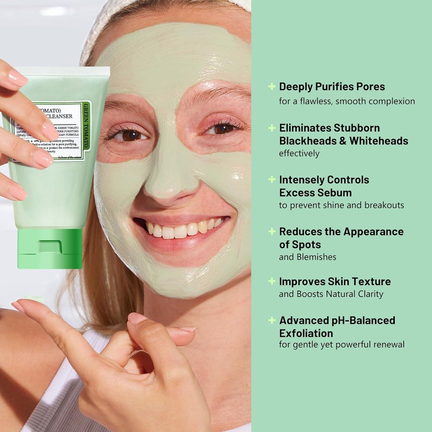 Mascarilla de Arcilla Tomate Verde 100g - Control Sebo y Poros