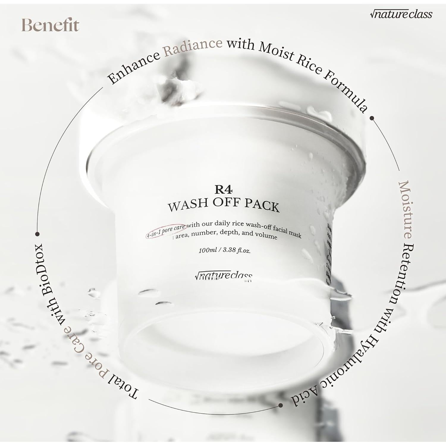 Mascarilla Facial Lavable R4 BEAUMSMILE 100ml Cuidado de Poros 4 en 1