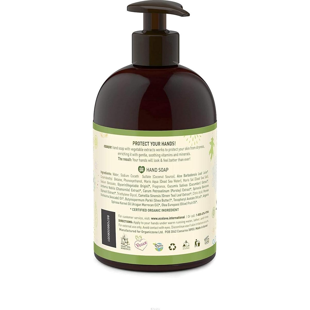 ecoLove Gel de Ducha y Jabón de Manos Orgánico Vegano 2x500ml