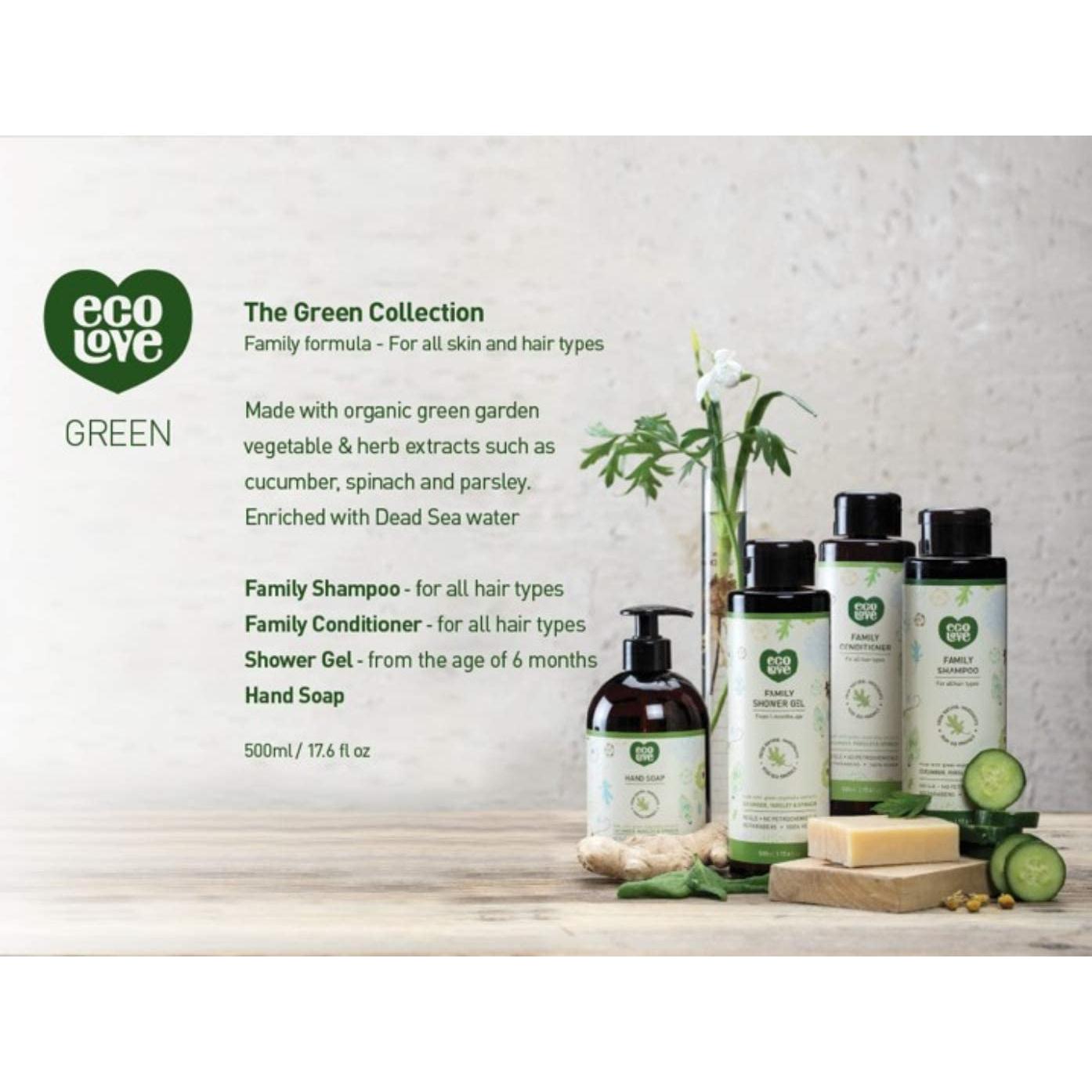 ecoLove Gel de Ducha y Jabón de Manos Orgánico Vegano 2x500ml