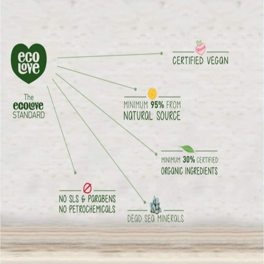 ecoLove Gel de Ducha y Jabón de Manos Orgánico Vegano 2x500ml